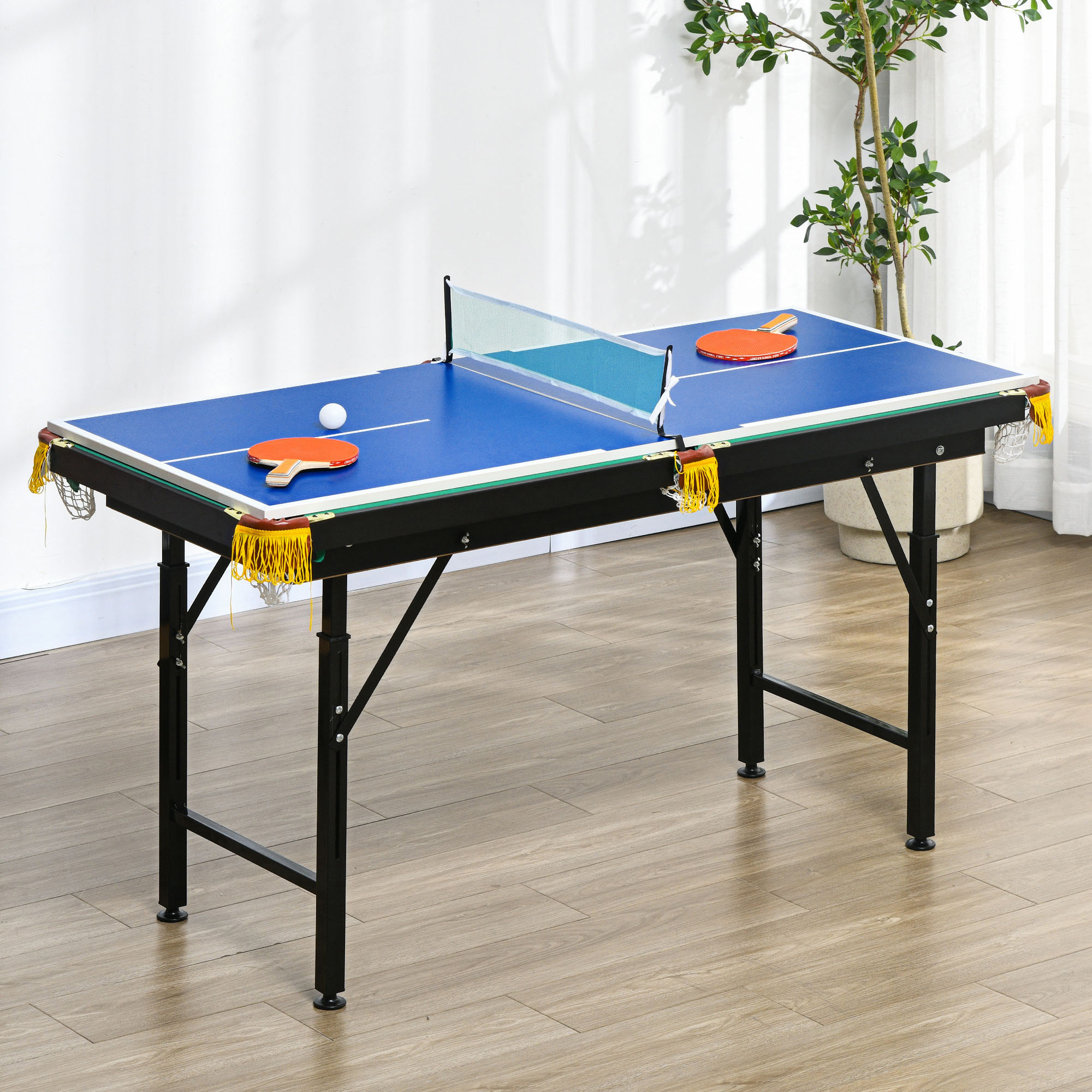 Multigame Game Table 2-in-1 Multifunctional Table . Table Tennis Pool Table With Accessories For Adults Steel 140 X 60-80 Cm Green
