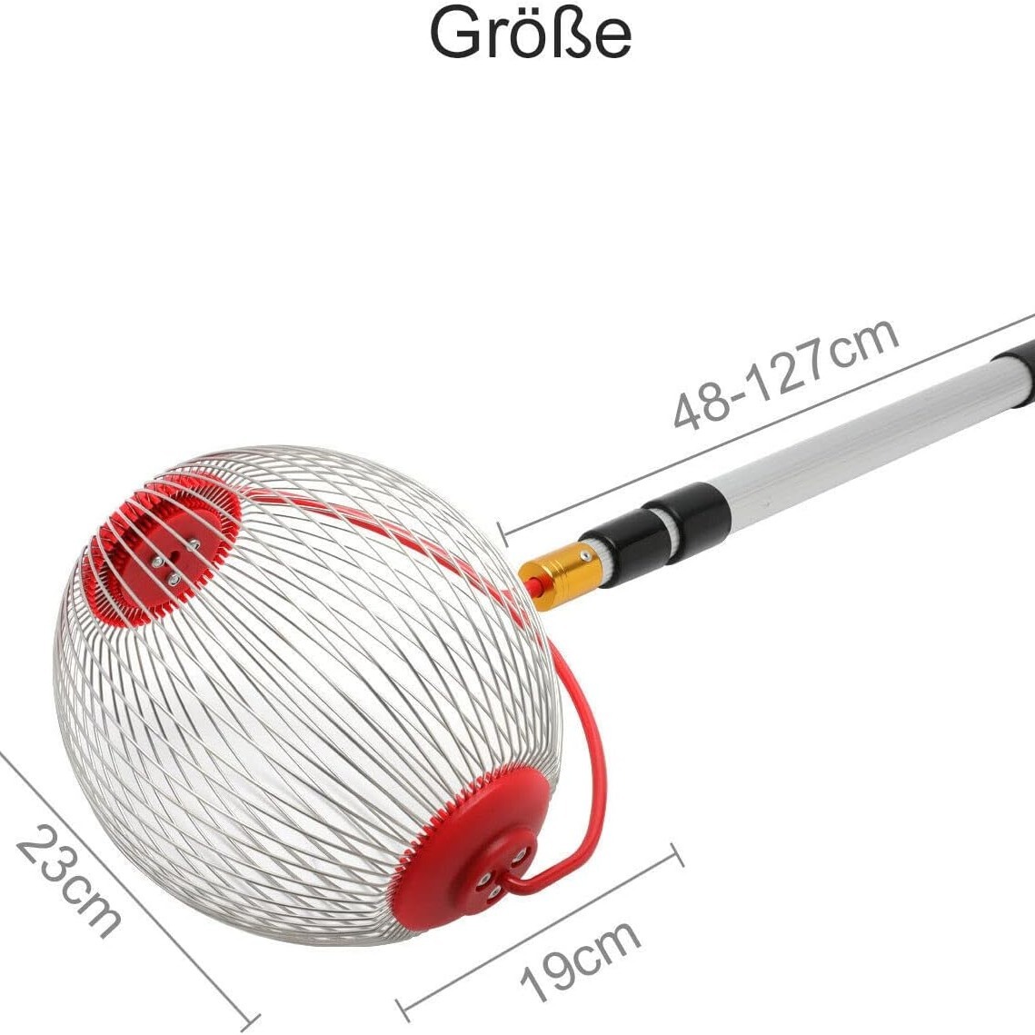 Image of Fruit Collector With Adjustable Telescopic Rod Roll Collector Nut Collector Nut Collector Collector Fruit Collector Ball Picker For Golf Balls Tennis Balls