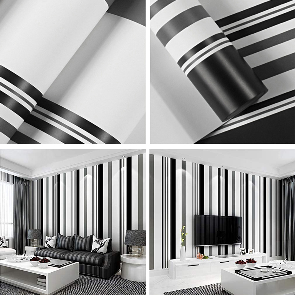 TEMU 1 Roll Non-woven Wallpaper 53cm X 9.5m Striped Wallpaper Roll Wall Paper For Living Room Bedroom Tv Background