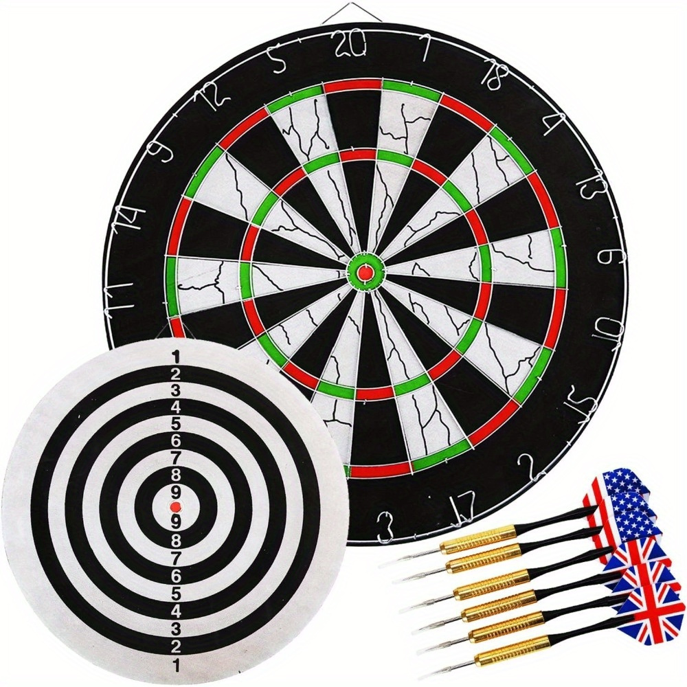 E-shop Professionelles Dart-Wurfspiel, 2-fach, hochwertiges Sisalfaser-Dartsatz mit superfeiner Drahtkante