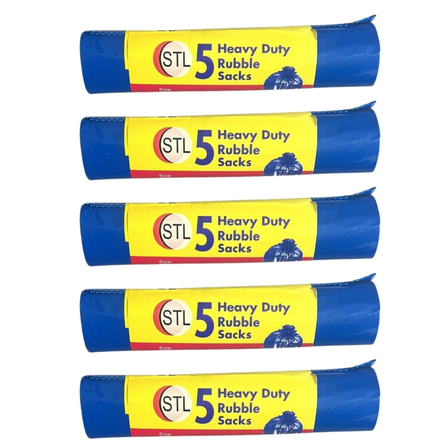 TEMU Heavy Duty Sacks (pack Of 5x5, Blue) 510mm X 760mm, Extra Bin Bags, Tear-resistant, Diy Bin Bags For , Jobs, Garden, Home & Garage Waste