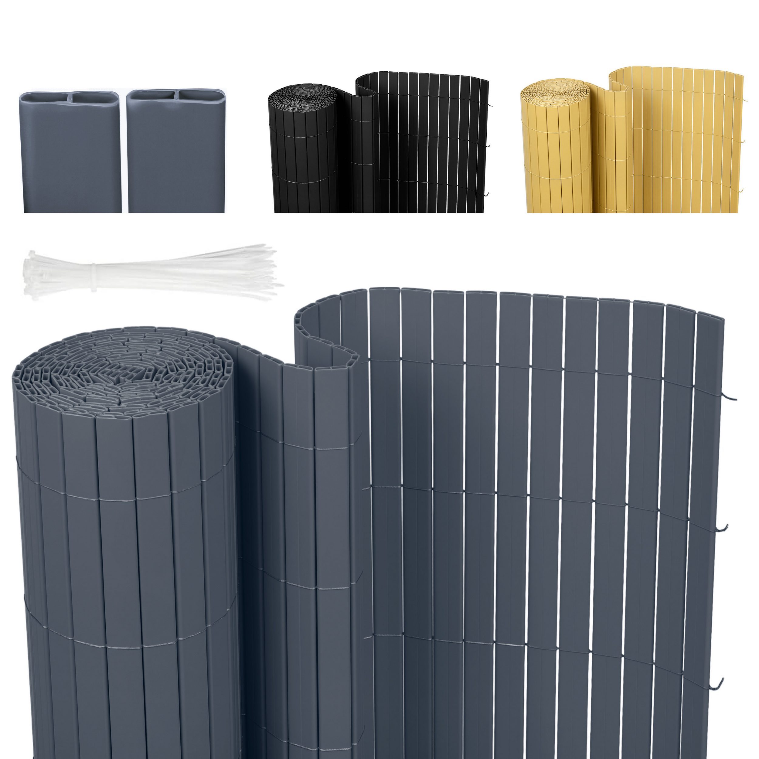 New Summer Style 20mm Pvc Privacy Screen With Bridge, Extra Sturdy Privacy Fence For Balcony Wind Protection