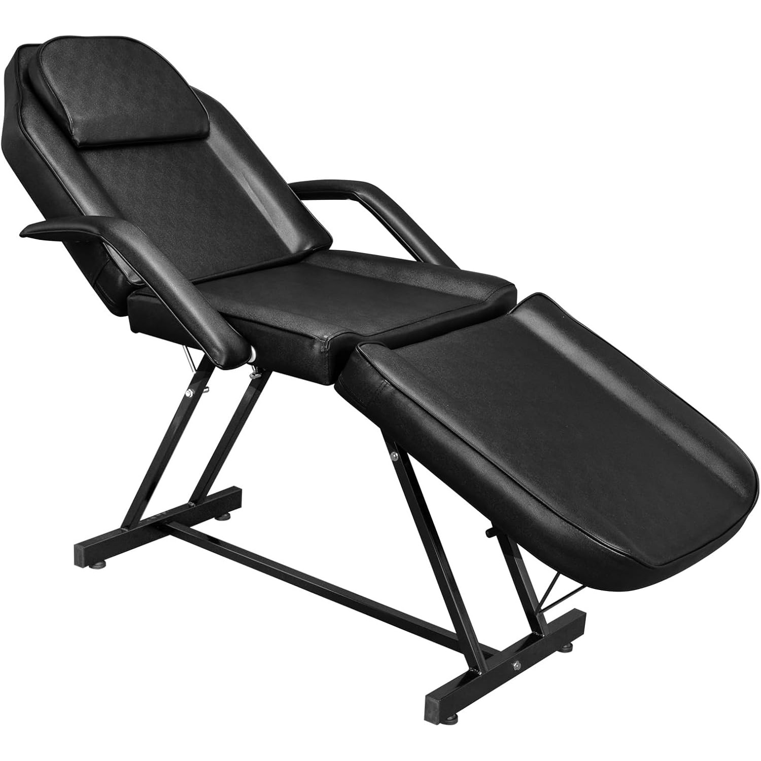 Image of Hydraulic Tattoo Chair Beautician Bed, Multifunctional 3 Section Facial Bed Table, 360° Rotating Spa Chair Hydraulic Beautician Facial Bed, Height Adjustable Eyelash Spa Bed For Beauty Treatment