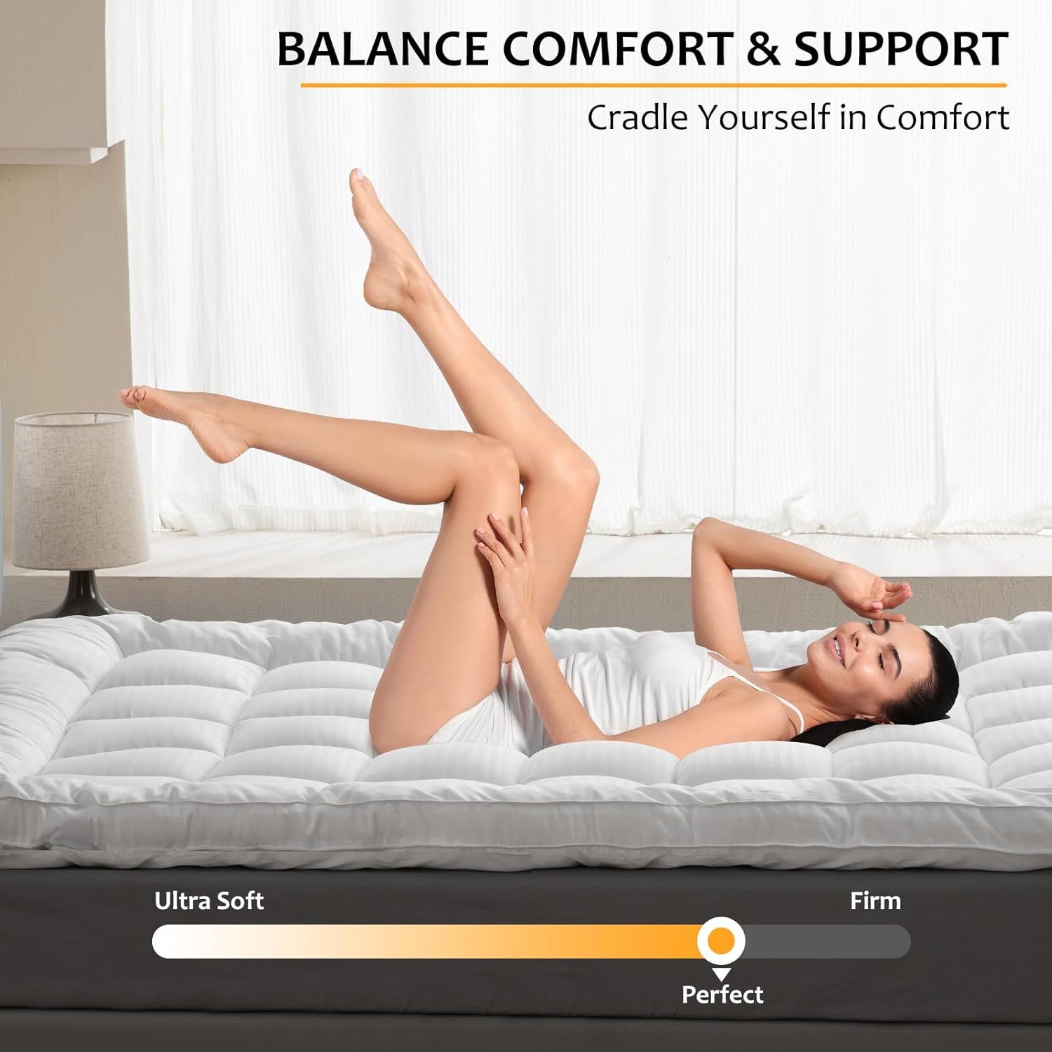 Hotel Quality Mattress Topper Extra Thick 10cm / 4 Inches Bounce Back Mattresses Toppers Single Double King SmallDouble 4Feet Superking Sizes Quilted Matress Pads