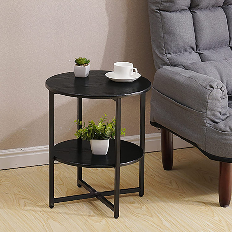 TEMU 2-tier Round Side Table,round Mobile Workbench With Storage, Versatile Plant Stand & Bedside Organizer,cabinet Removable Small Coffee Table