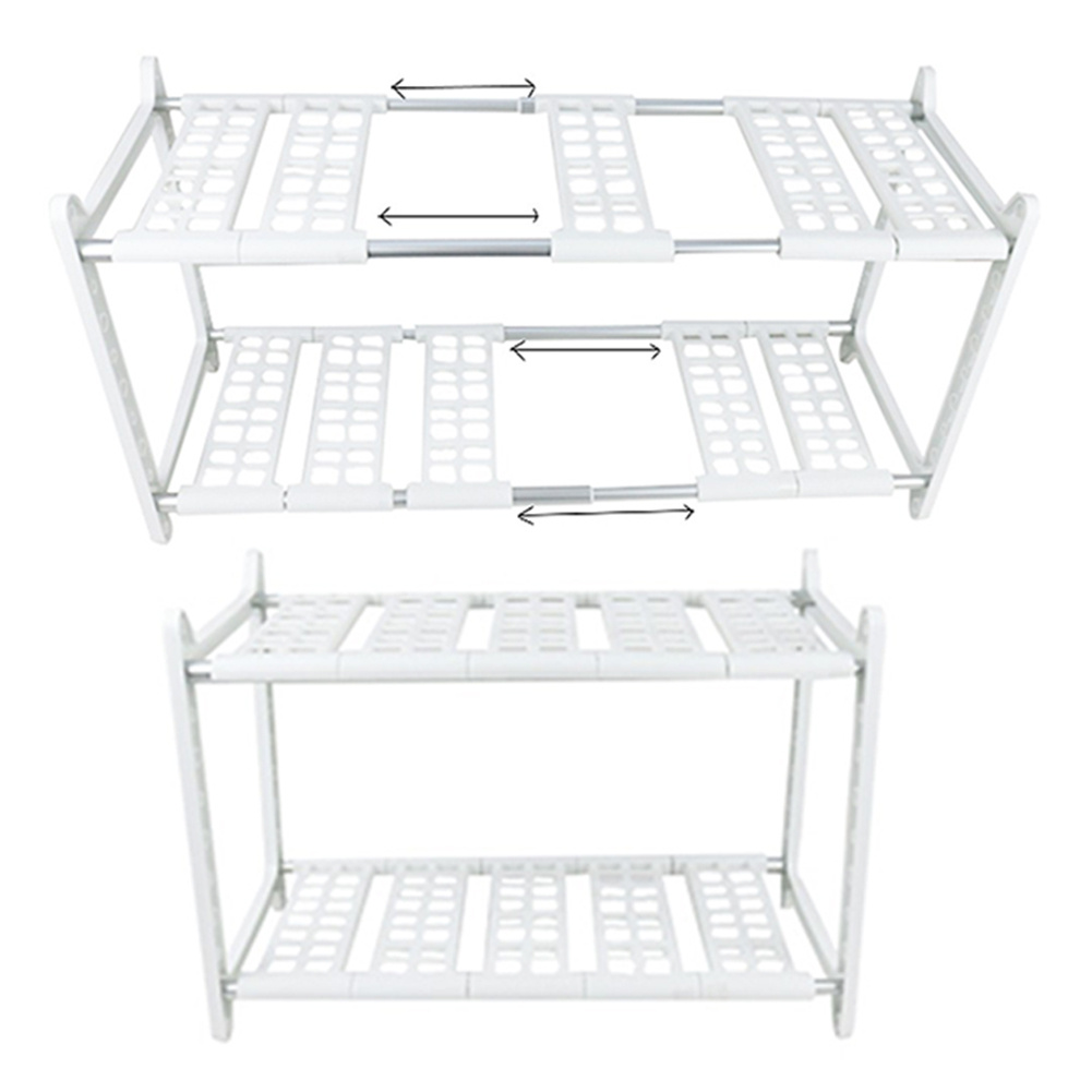 TEMU 1pc Under-sink Organizer, Telescopic Shelf Cabinet Layered Storage Rack, Under Toilet Bathroom Washbasin Storage Artifact, For Under-sink