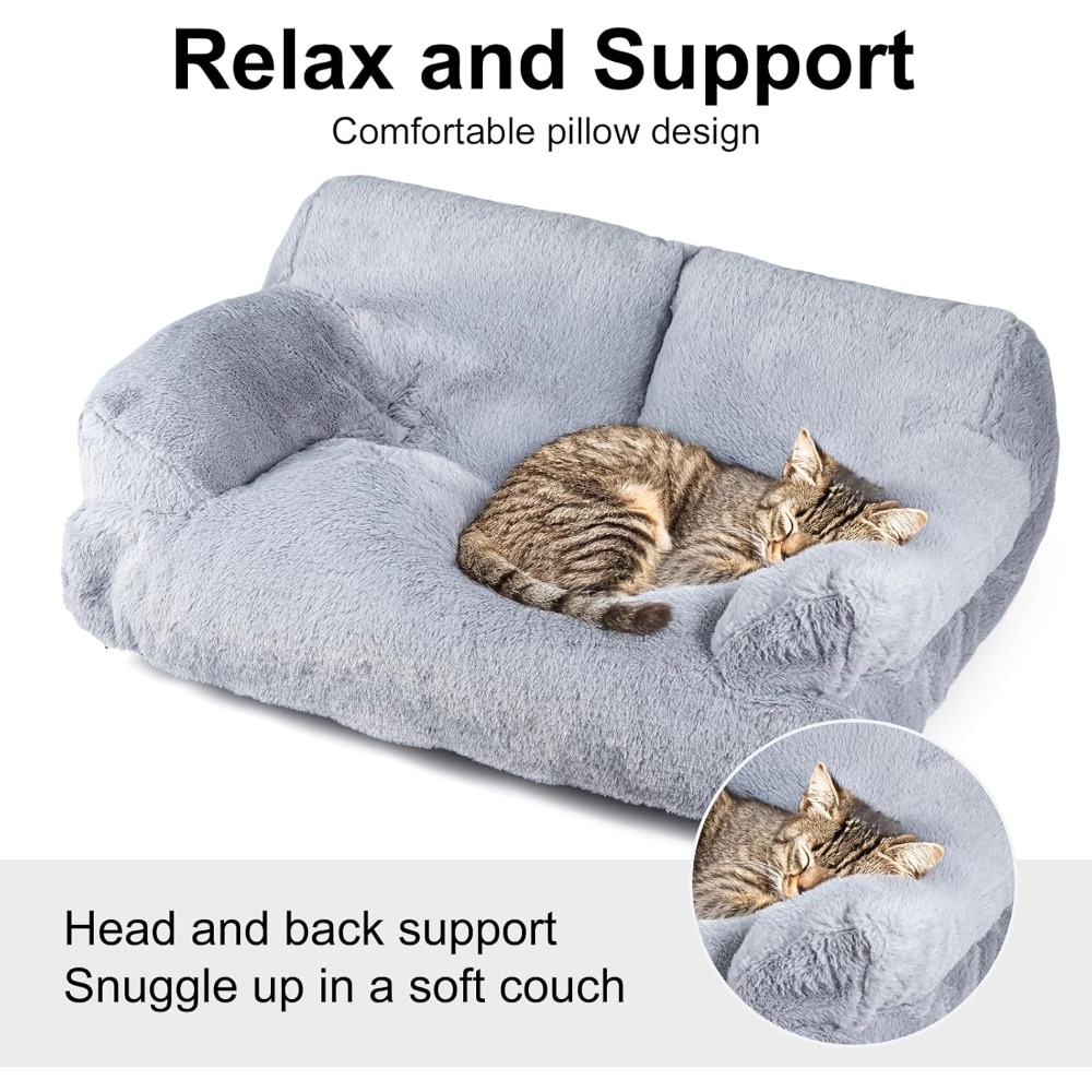TEMU Cat Sofa 66x48x33cm Cat Couch Bed Pet Size 15 Stylish Cats Bed Catties Fluffy And Soft Catd Sofa Beds Small Dog Sofas Beds For Dogs And Cats For