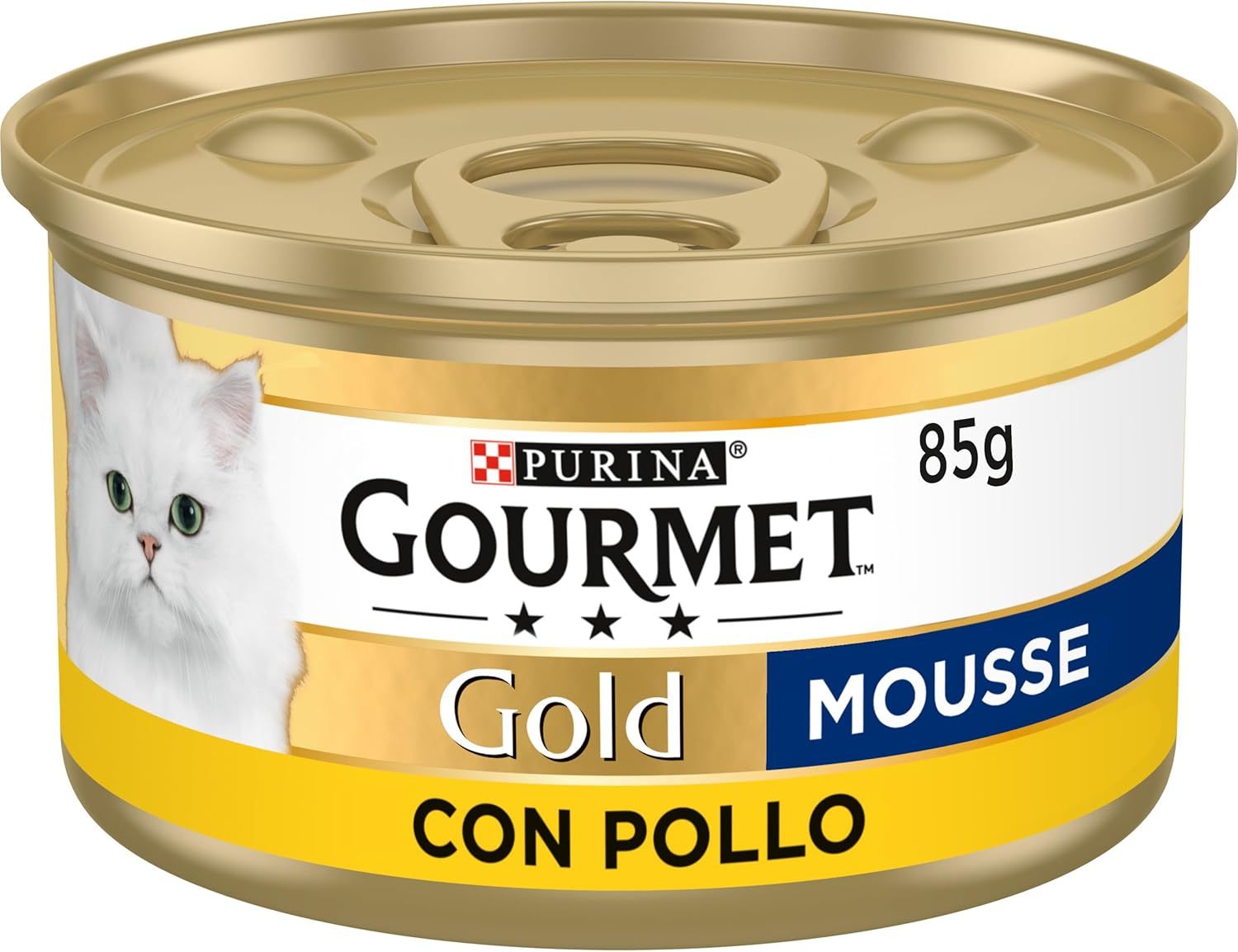 GOURMET Mousse Dorée, Nourriture Humide pour Chat Adulte, Mousse, Pack de 24 Boîtes de 85G