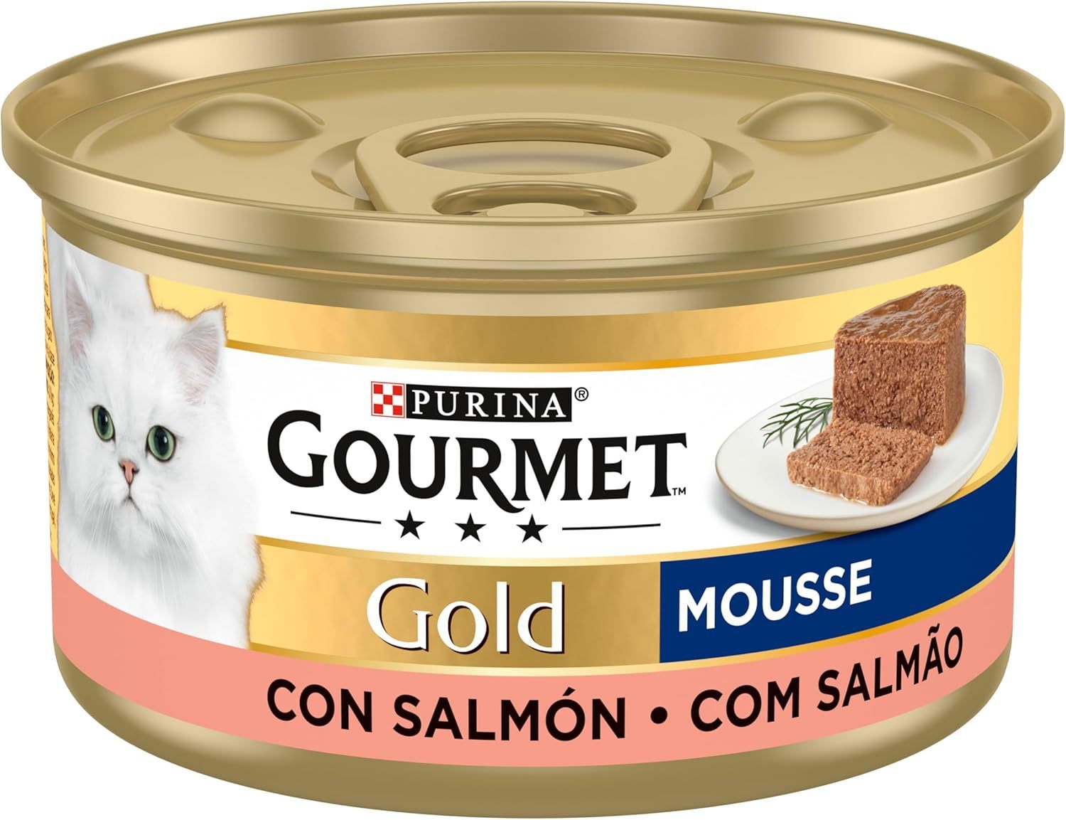 GOURMET Mousse Dorée, Nourriture Humide pour Chat Adulte, Mousse, Pack de 24 Boîtes de 85G
