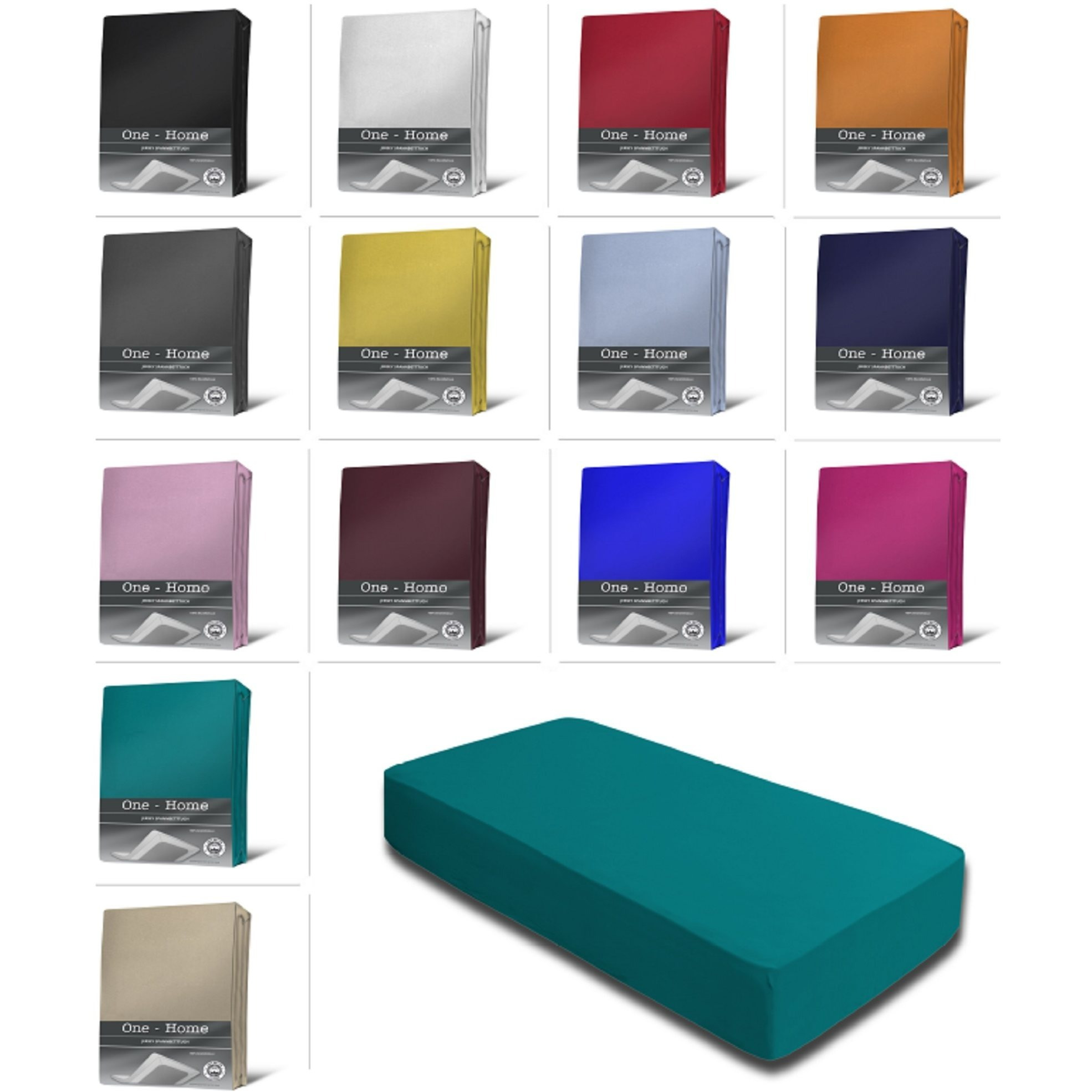 Jersey Fitted Sheet 180x200 Cm To 200x200 Cm Soft Cotton Wrinkle-free Solid With Elastic Band