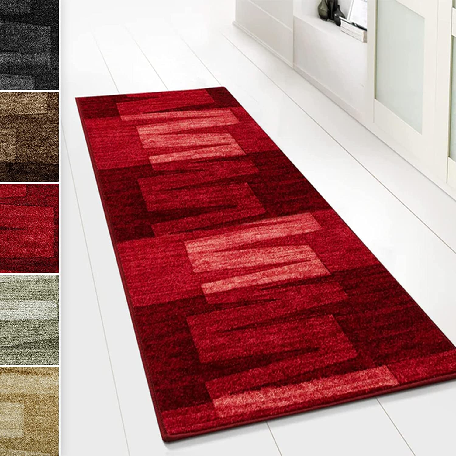 Image of Floordirekt Via Veneto Carpet Runner - Non-slip Runner For Hallway, Kitchen & Living Area - Durable Bridge With Textured Design - In Colors & Sizes