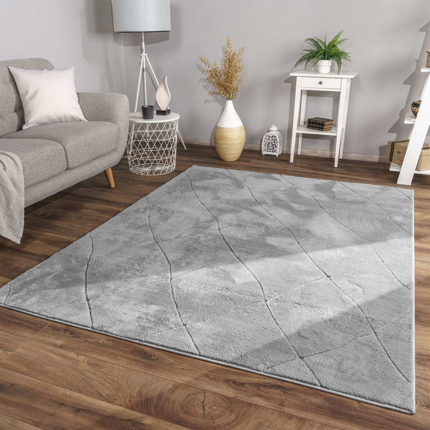 Living Room Rug Dining Room Short Pile Scandinavian Style