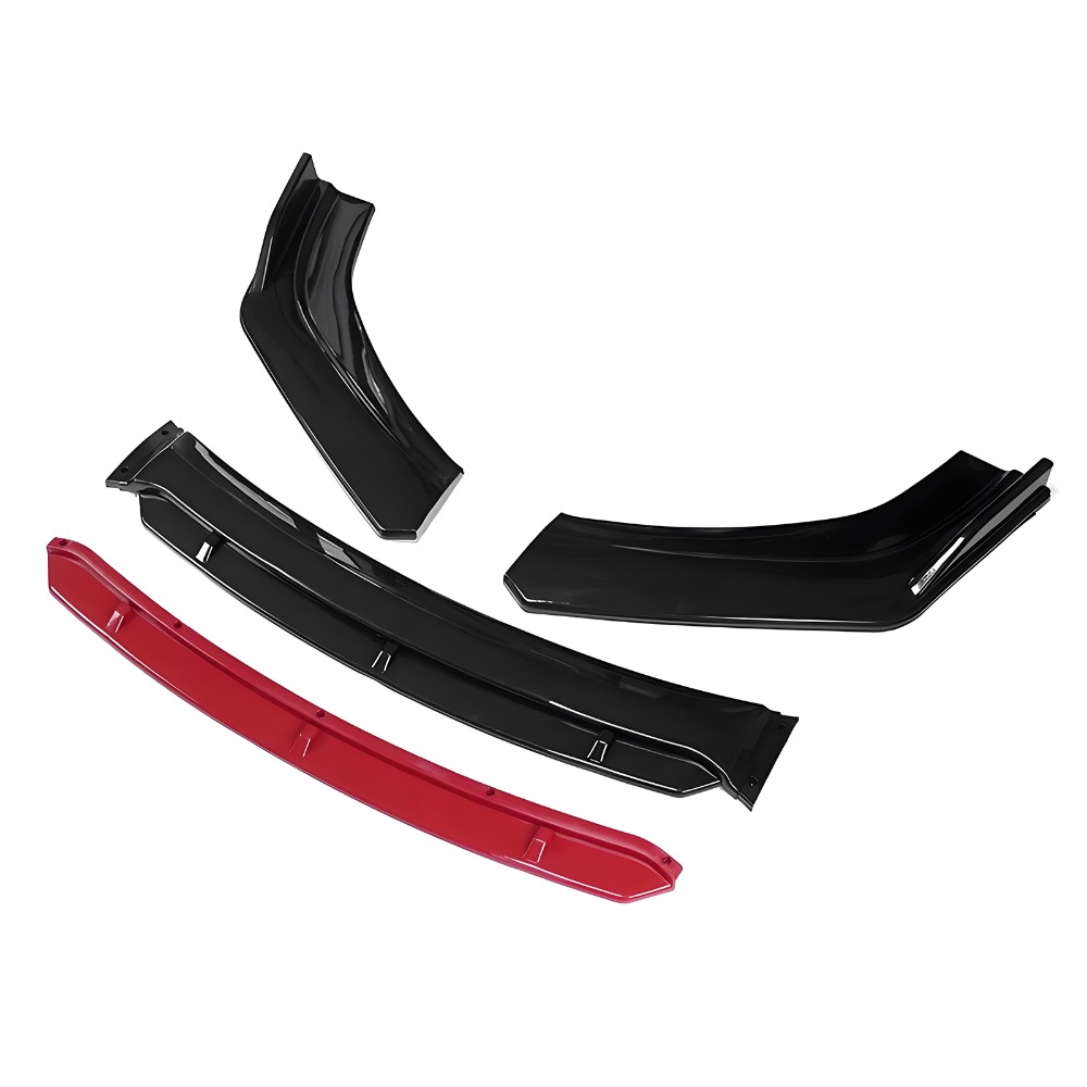 TEMU Car Front Bumper Body Splitter Kit Vehicle Front Spoiler Diffuser Body Protectors Car Protectors Car Trim Black