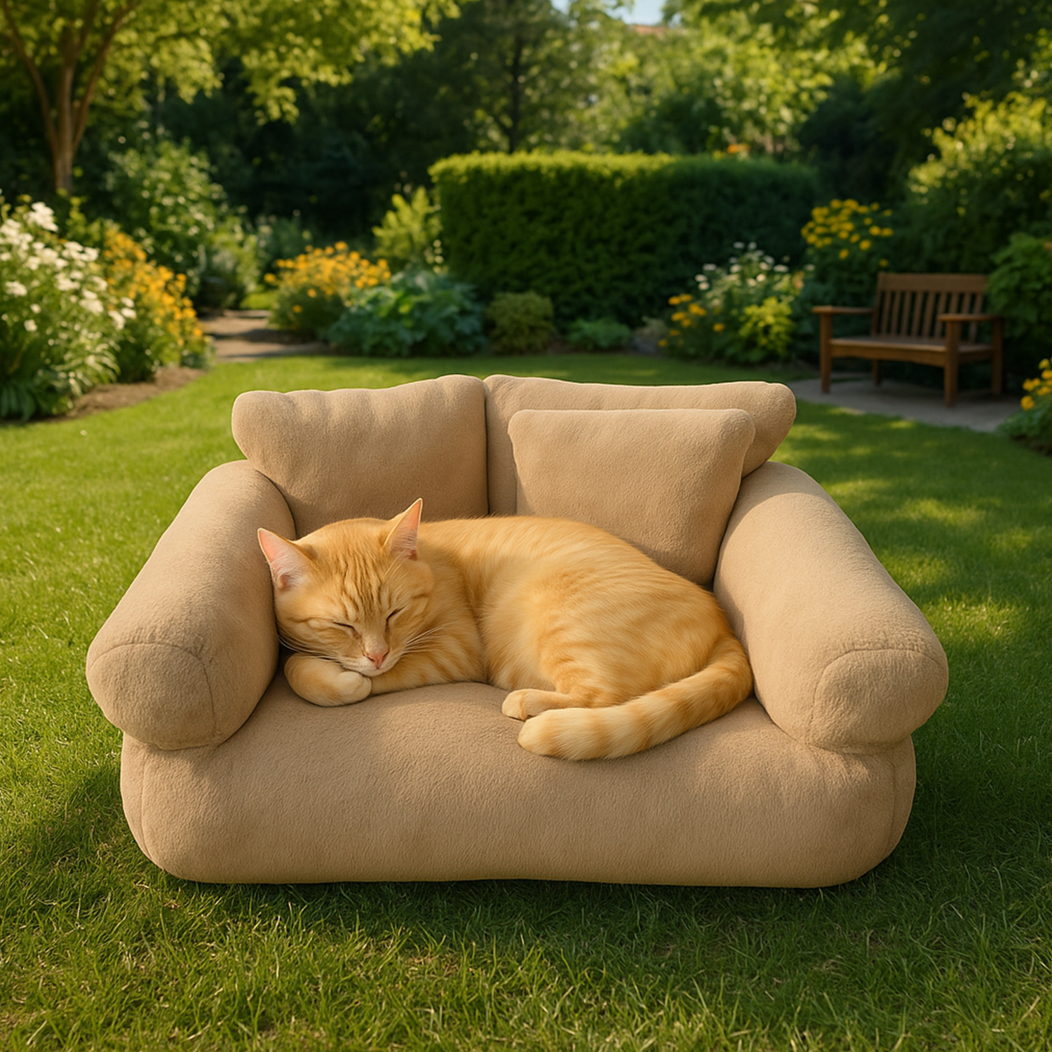 Roxlin Cat Bed Small Dog Sofa Fluffy And Washable Cat Sofa Dog Bed For Cats