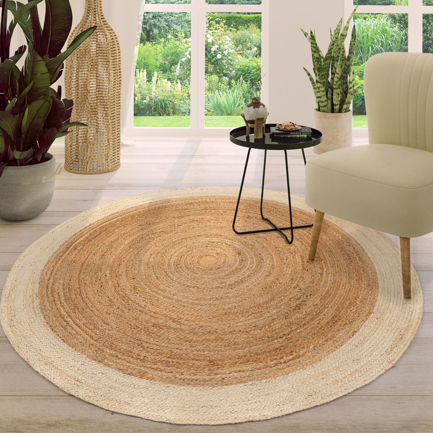 Living Room Carpet Round Short Pile Modern