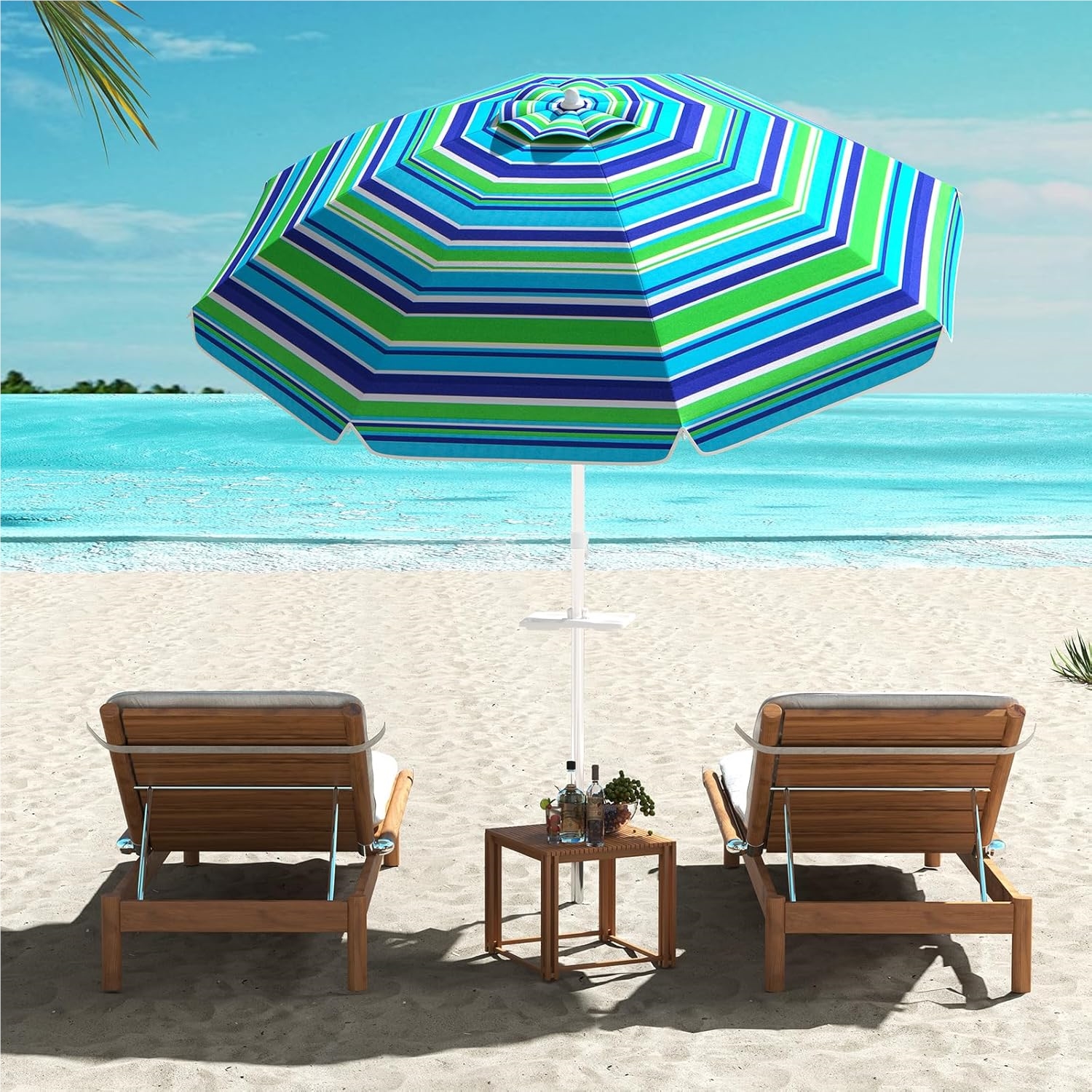 Petit Parasol De Jardin Exterieur HI Haushalt International Parasol De Plage  Ou De Balcon Parasol Rouge, image size:1500x1500