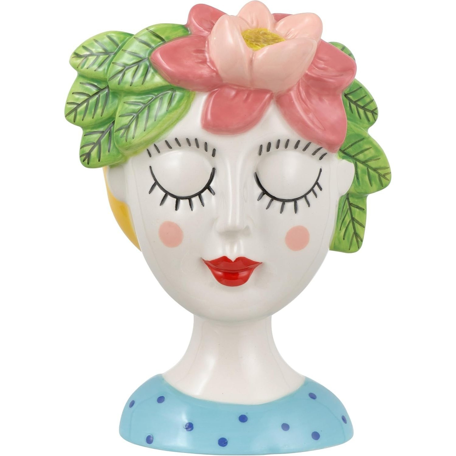 TEMU Découvrez le vase en céramique Baroni avec visage : une pièce ornementale moderne à , parfaite pour les plantes d'intérieur ou d'extérieur. Un