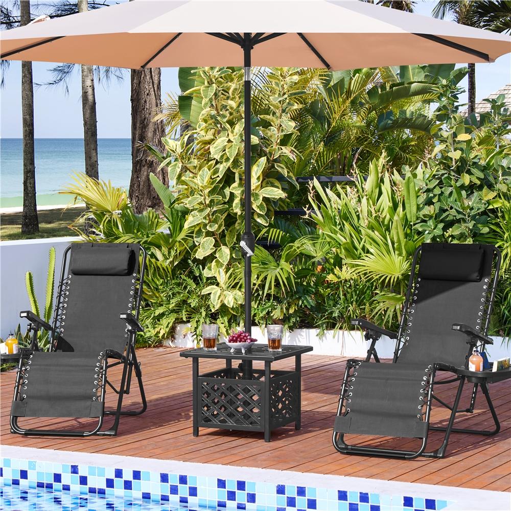 TEMU Costoffs Set Sedie a Sdraio Pieghevoli a Gravità Zero da Esterno Design Ergonomico con Cuscino Mobile Poltrona Relax per Piscina Giardino Terrazza Giardino Prato