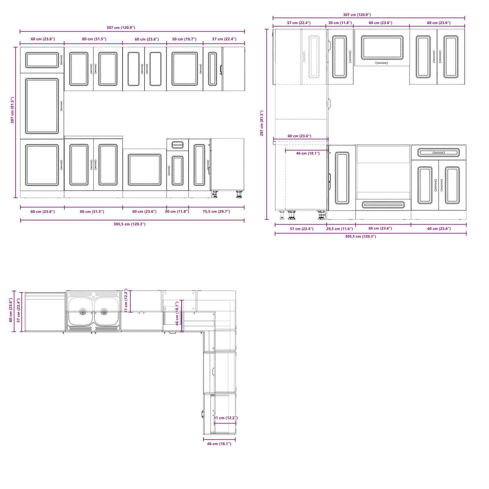   kitchen cabinet with double   oak sink and   wood Product details 9