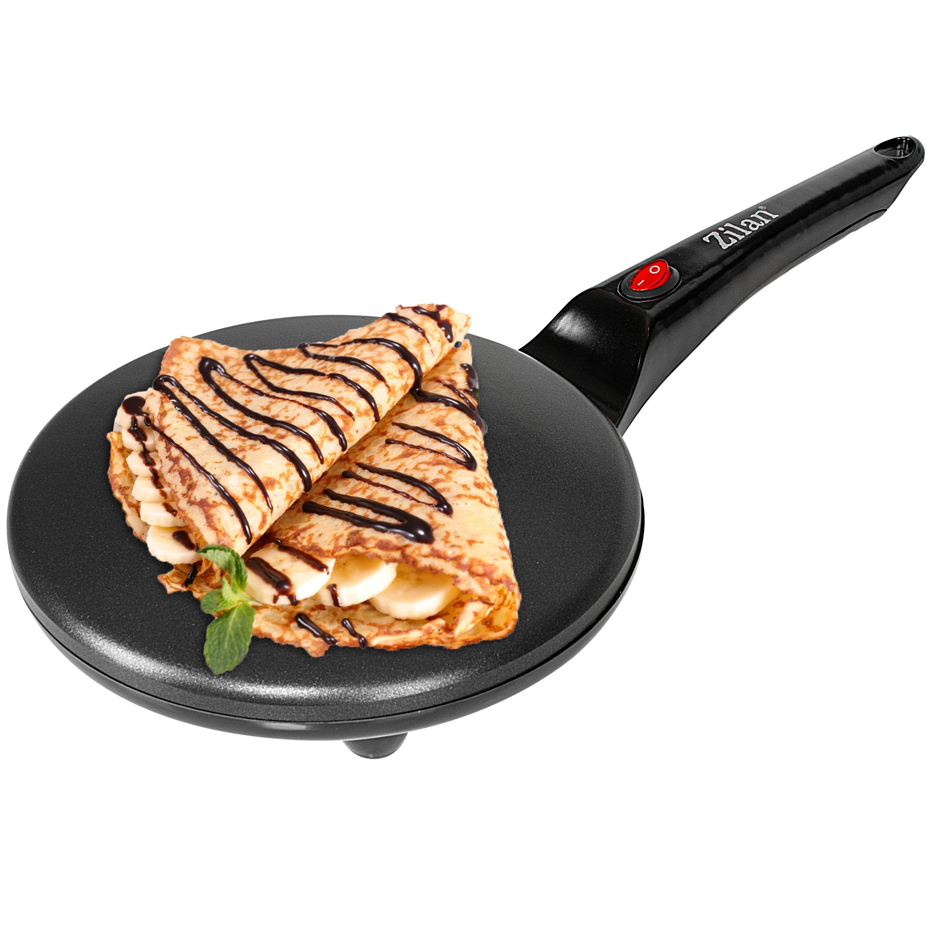 Image of Zilan Crêpes Maker | 800 Watt | Coating Handle | Automatic Temperature Control | 20 Cm In Diameter
