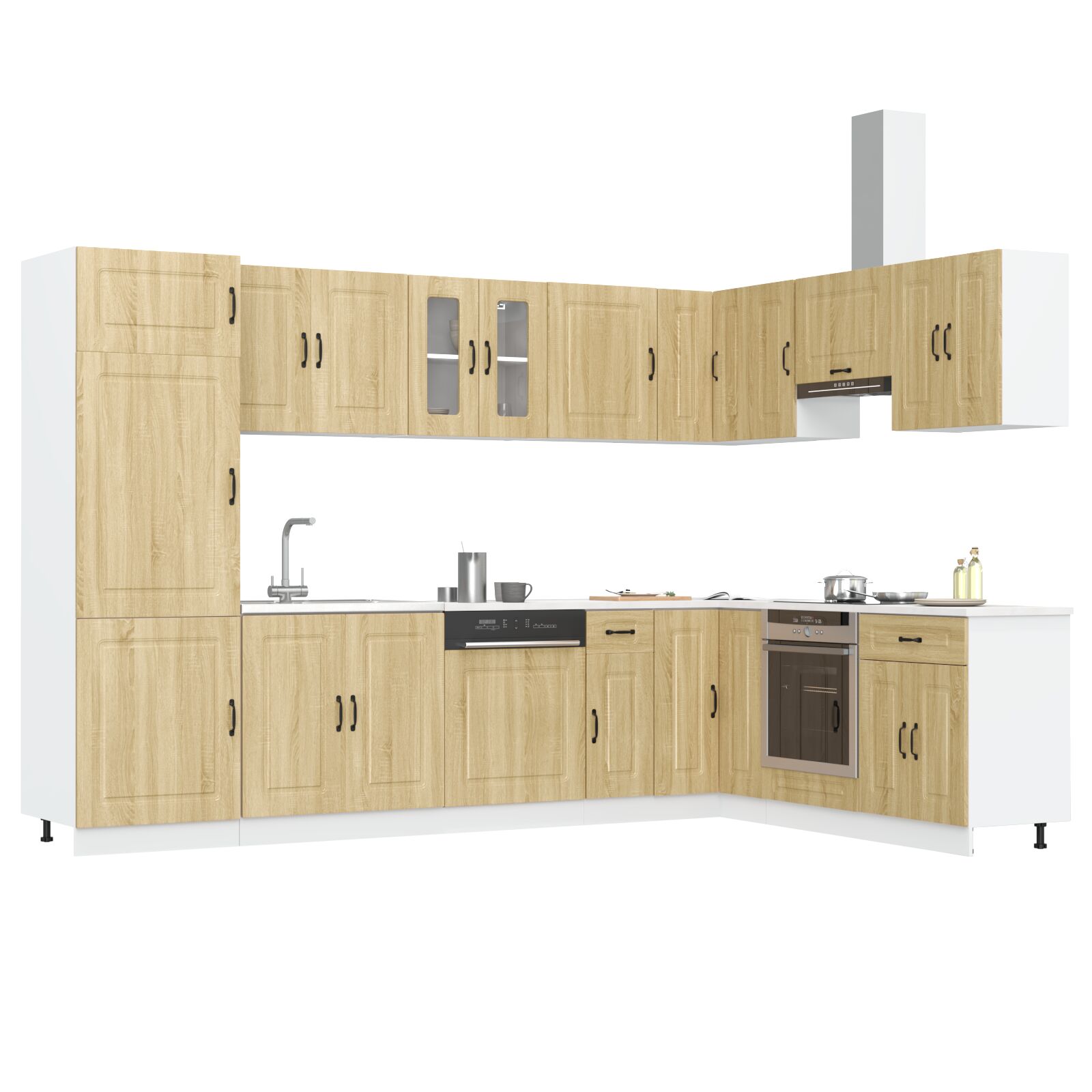   kitchen cabinet with double   oak sink and   wood Product details 2