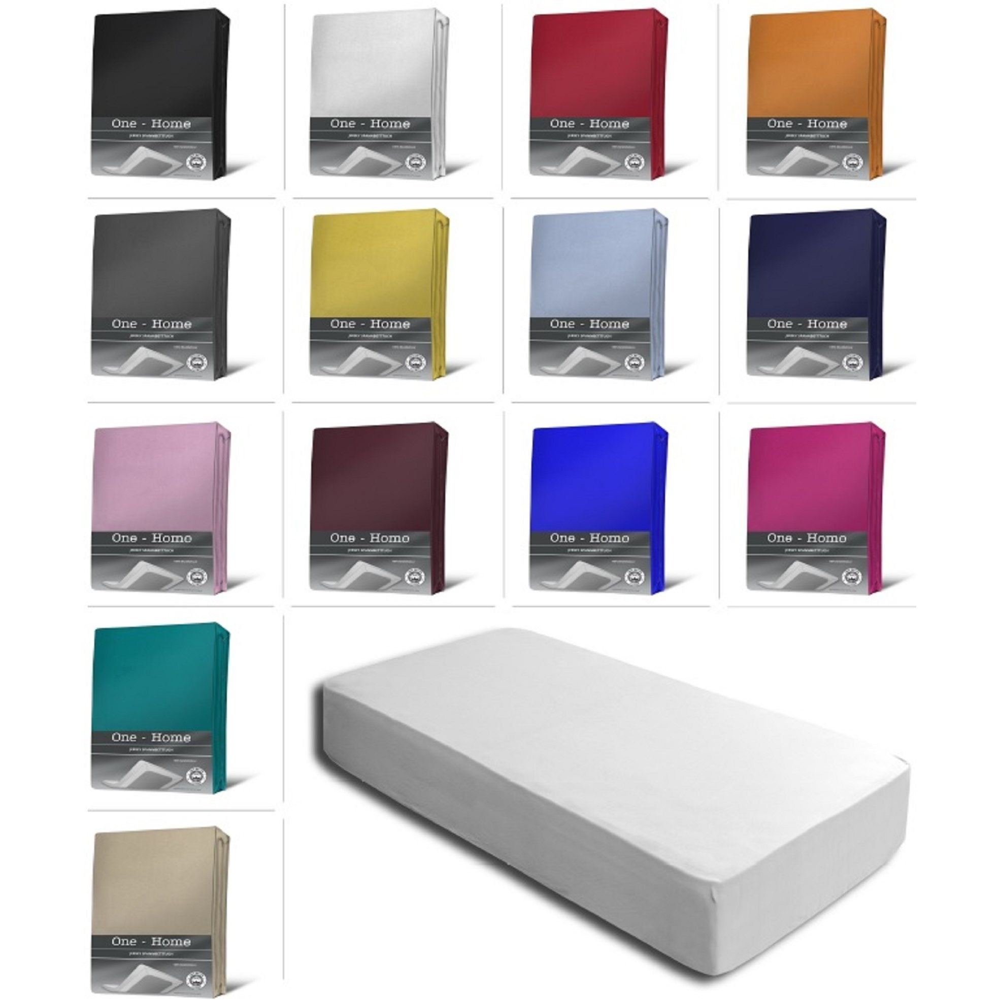 Jersey Fitted Sheet 90x200 Cm To 100x200 Cm Soft Cotton Wrinkle-free Solid With Elastic Band