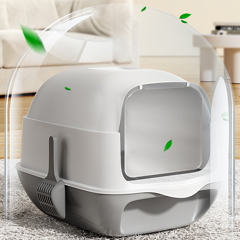 Large Covered Cat Litter Box with Lid