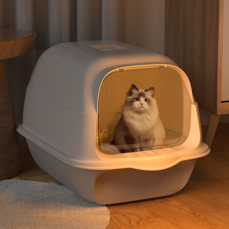 Large Covered Cat Litter Box with Lid