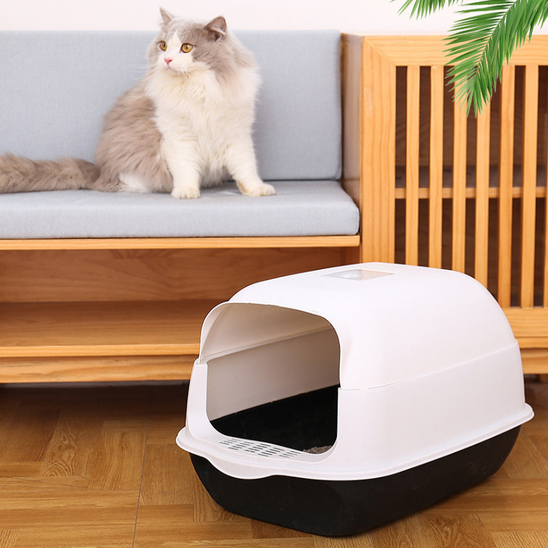Large Covered Cat Litter Box with Lid
