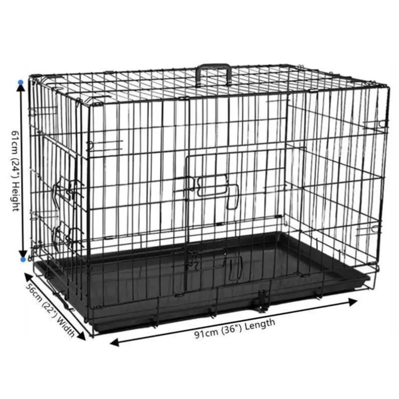 TEMU Metal Dog Cage Puppy Training Crate Small Medium Large Xl Xxl Metal 18'' 24'' 30'' 36'' 42'' 48''