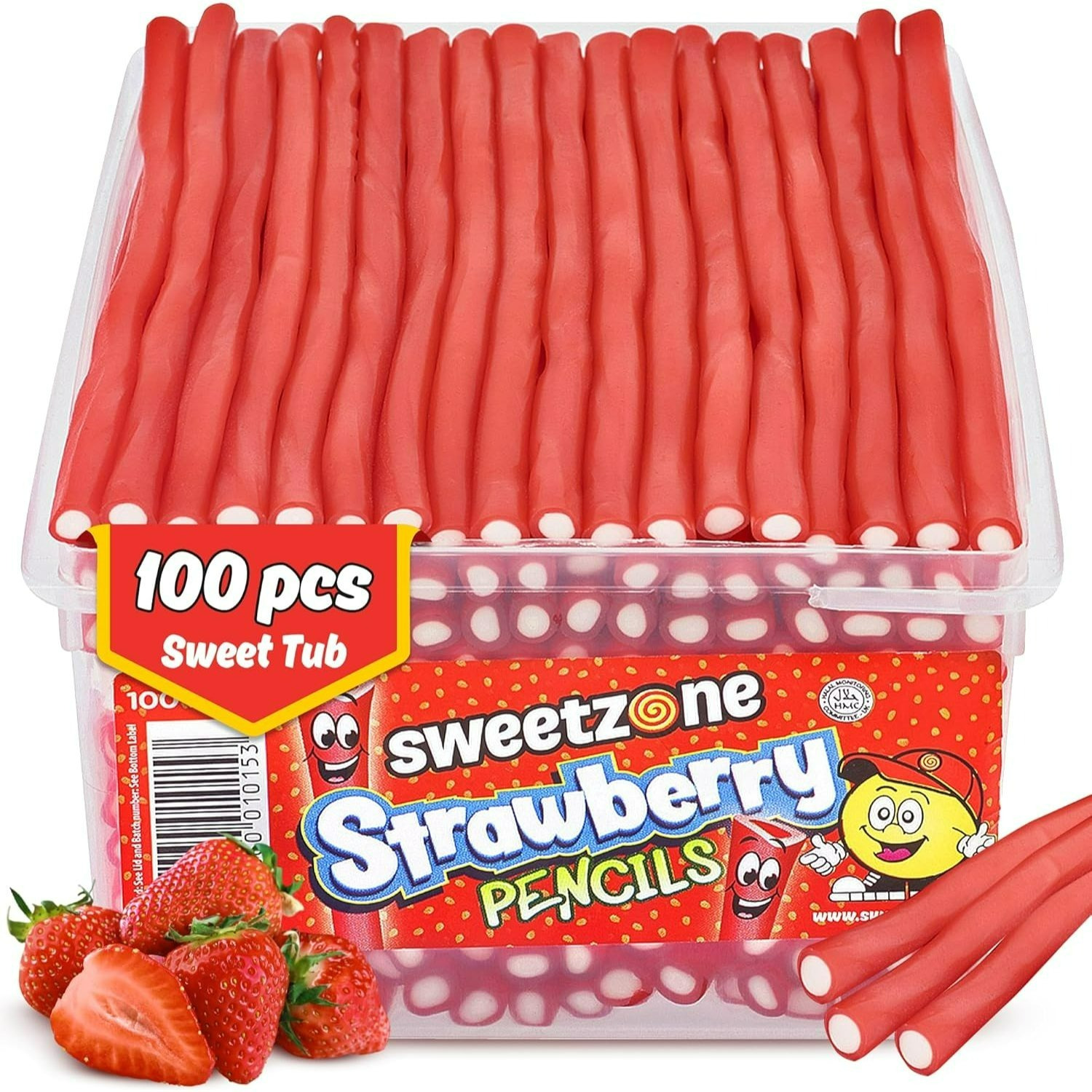   strawberry pencils   tub candy sticks 100pcs