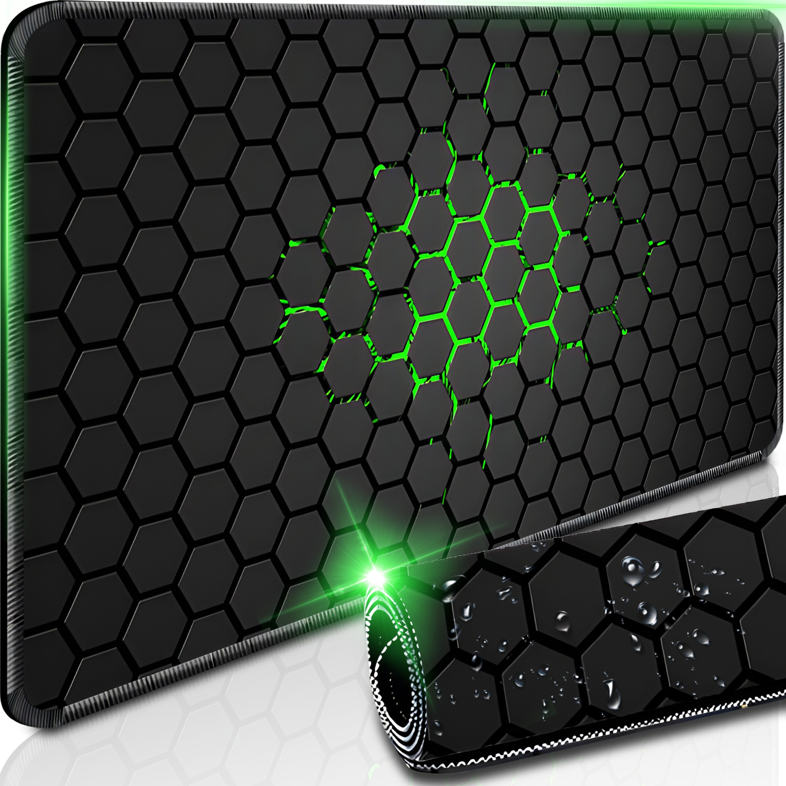 TEMU Tapis de Souris Gaming RETOO Connect, Taille XXL (90x40 cm), Base Antidérapante, Bords Renforcés, Revêtement Imperméable, Impression par