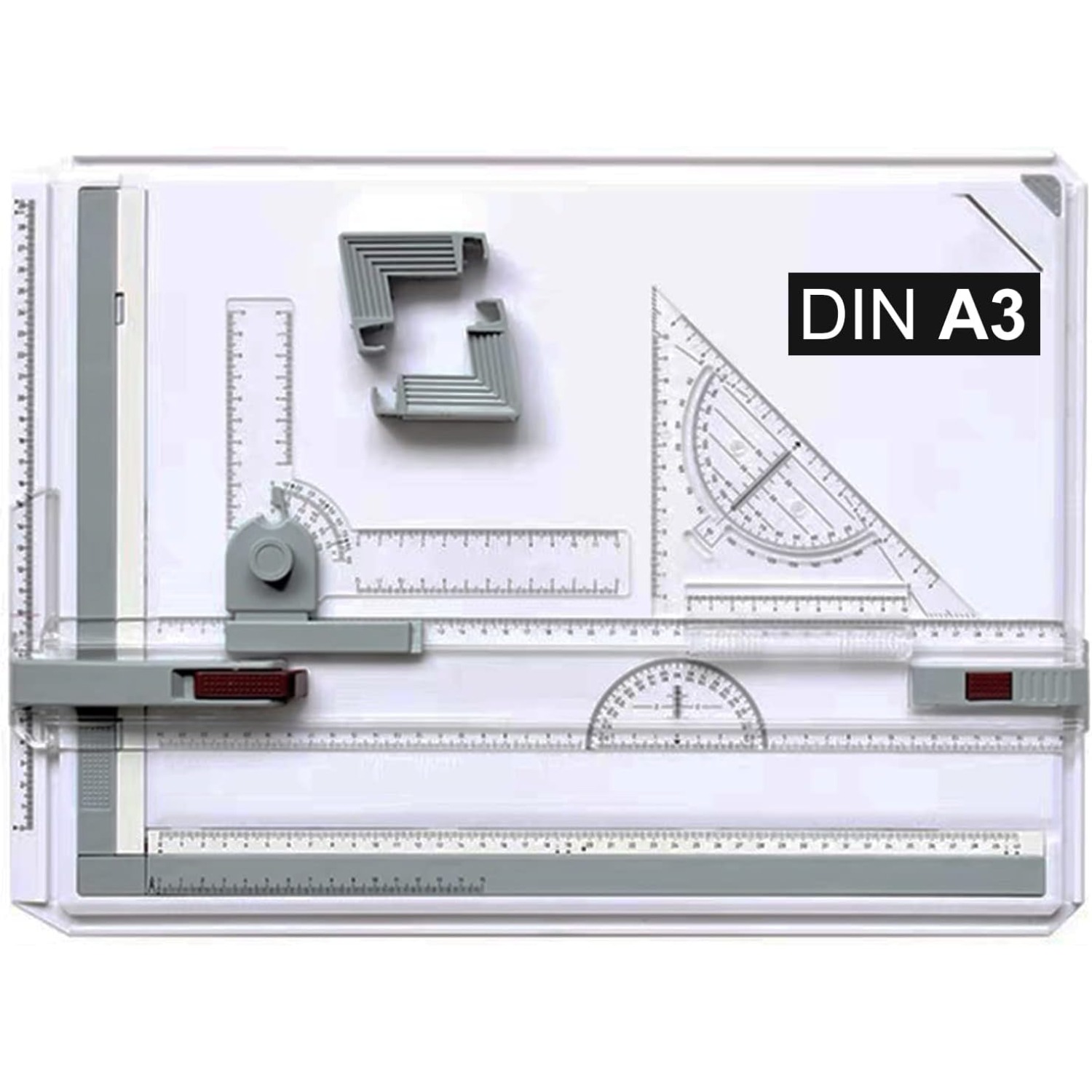 A3 Drawing Board Professional Drafting Table With Sliding Ruler, Triangle, And Scale For Engineers, Designers, Students For Precise Work And Study