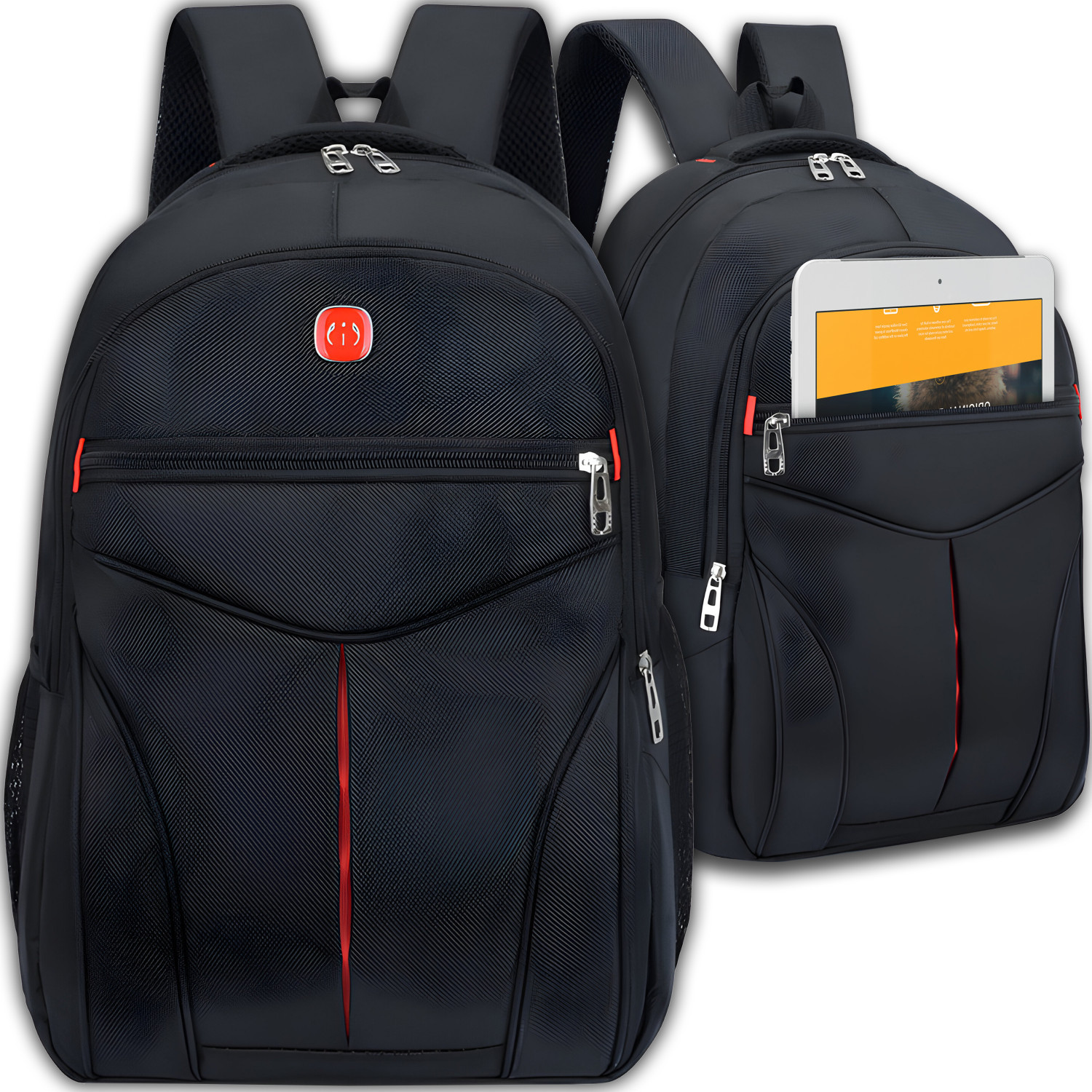 E-shop Sportrucksack RETOO Glam, Rucksack, Schwarzer Urban Tornister, Großes Leichtes Modell, Oxford Gewebe, Bequeme Aufbewahrung, Praktischer Rucksack