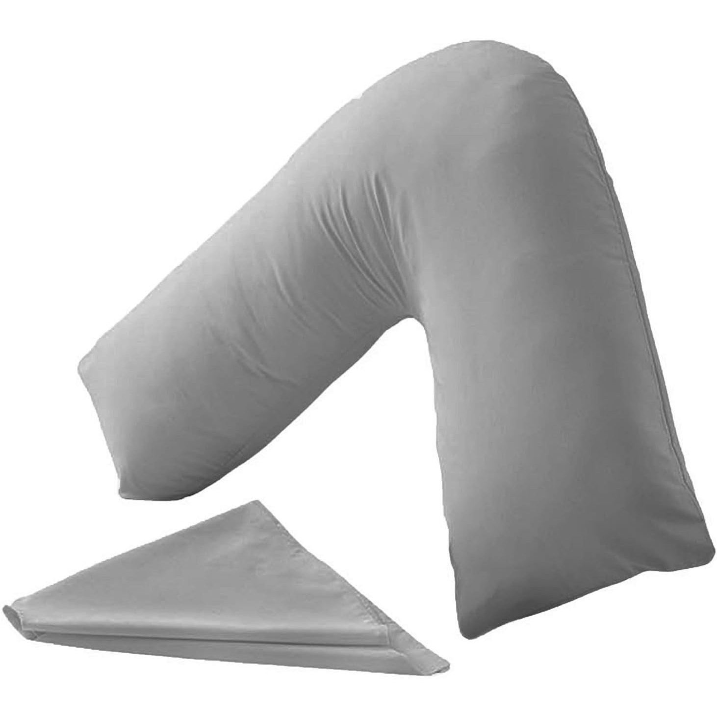 V-Shaped Pillow with Extra Cushioning Support For Head, Neck & Back Pregnancy pillow Nursing Pillow Different Colors