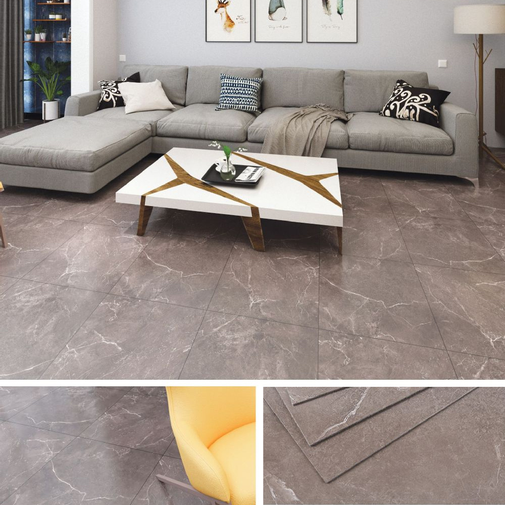 TEMU 12pcs 30x30cm Vinyl Flooring Self Adhesive Floor Tiles Peel And Stick Floor Tiles Waterproof Marble Effect For Bathroom Room Inner Porch
