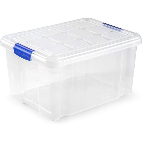 16l 25l 30l plastic storage box transparent sorting box with lid wheels and pressure closures ideal for and stackable storage