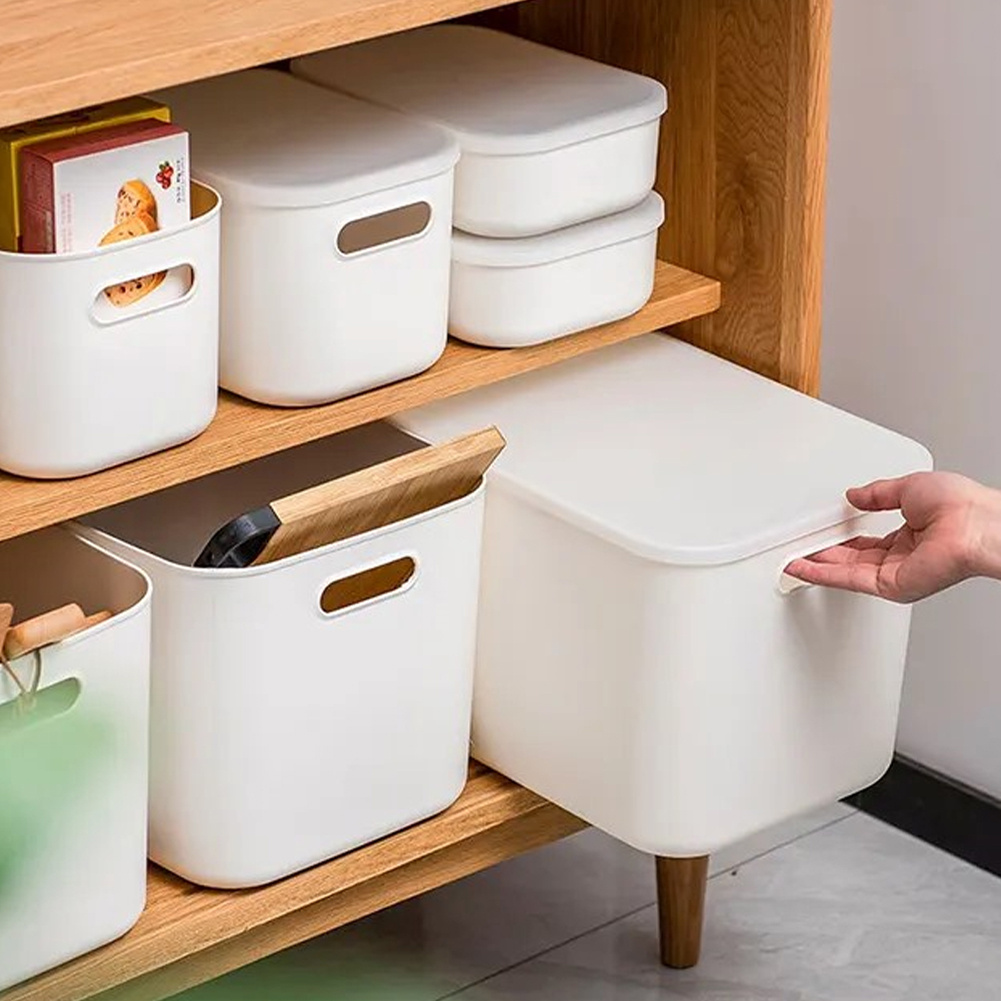 Stackable White Plastic Storage Box for Organising
