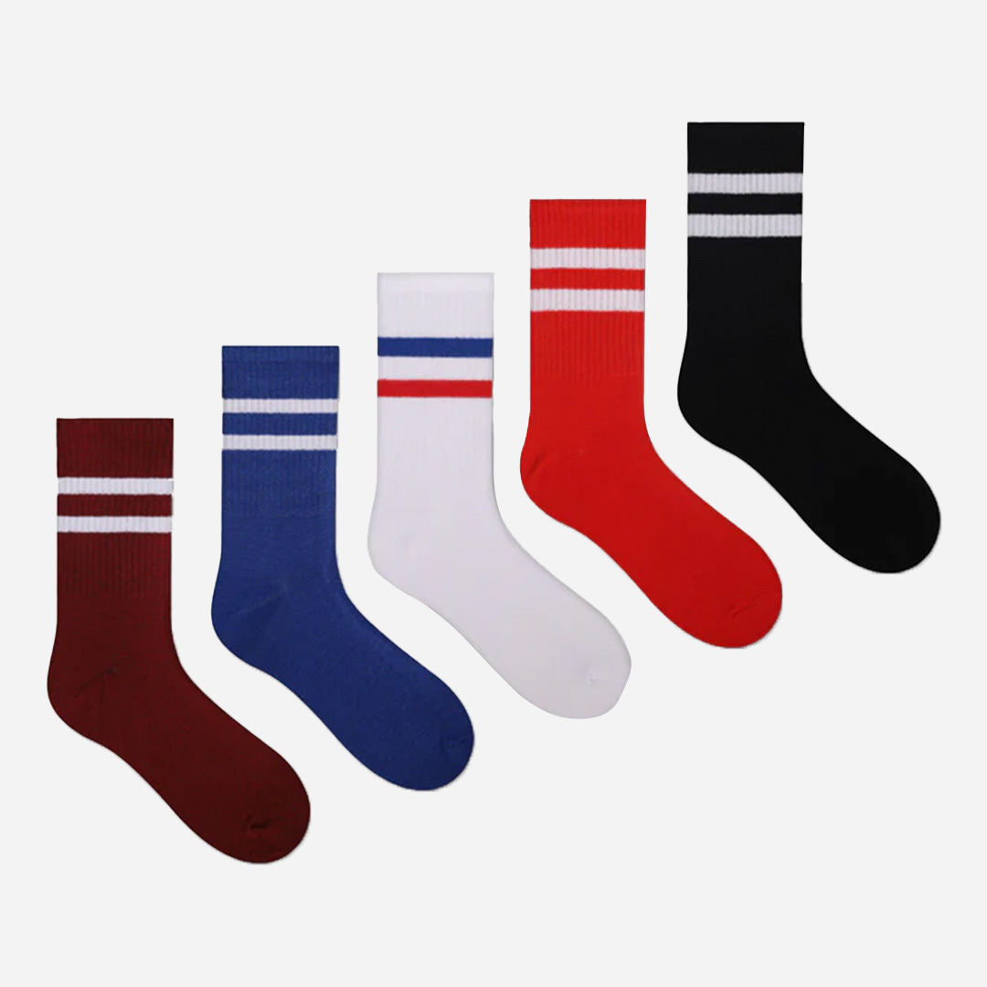 Uandu 5-pair Sock Set, Funny Socks, Colorful Socks, , Fun Socks For Men And Women, Cotton Socks, Patterned Socks, Tennis Socks