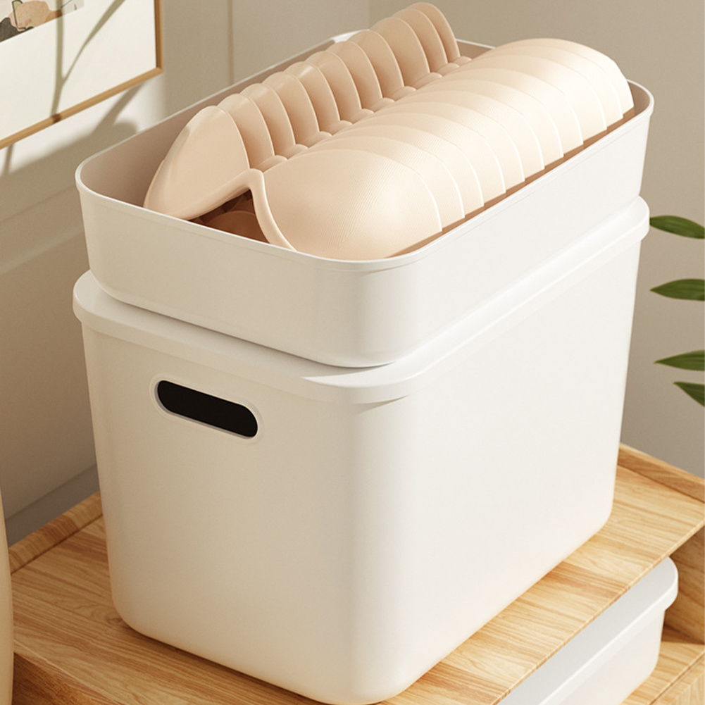 Stackable White Plastic Storage Box for Organising