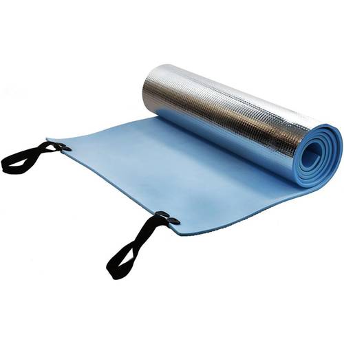 camping mat sleeping pad roll thickened elastic foam yoga mat durable eva material with embossing 180x50x0 7cm moisture proof ideal for home use blue