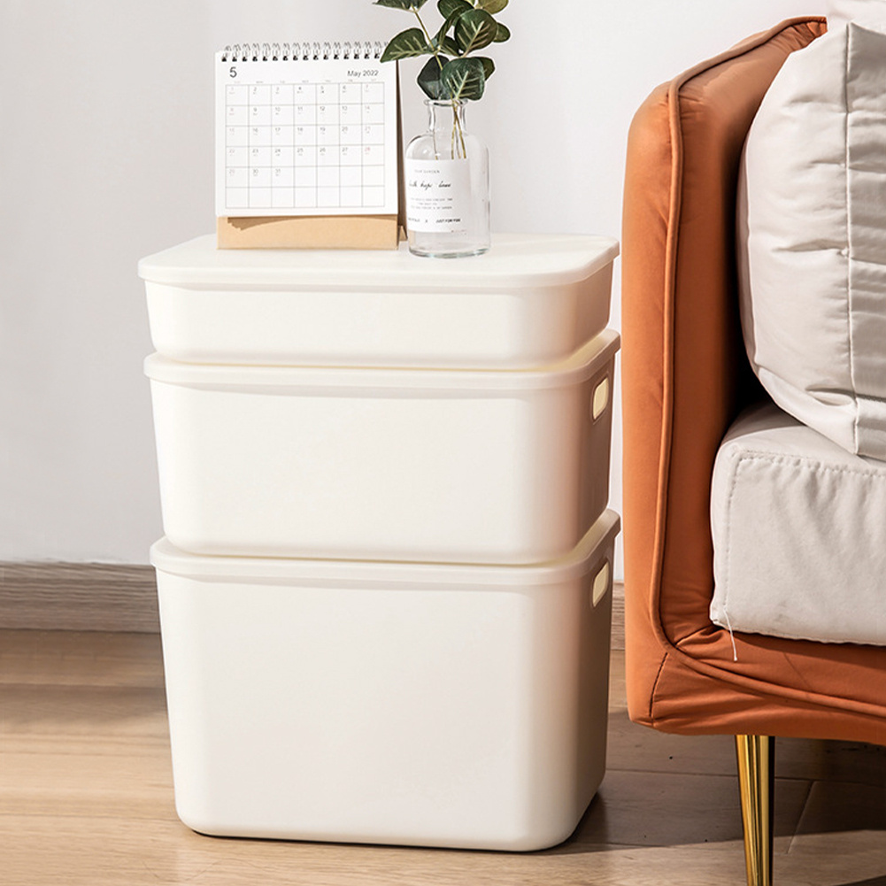 Stackable White Plastic Storage Box for Organising