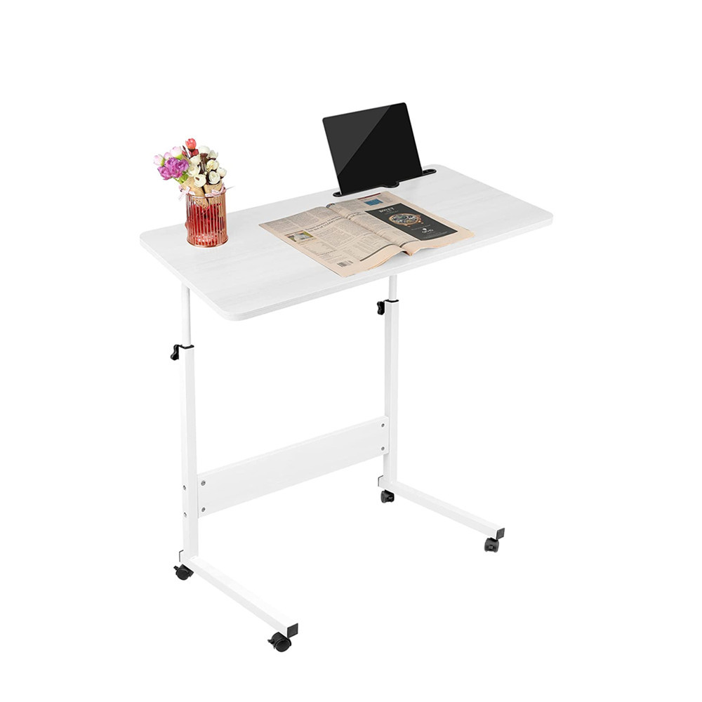 TEMU Mesa portátil Ordenador Escritorio con Ruedas 60 * 40CM Mesa Auxiliar Ajustable para Dormitorio , Cama , Sofá ...