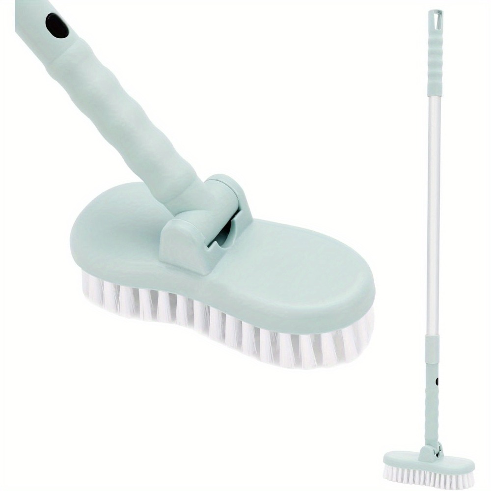floor scrubbing brush 38 5 inch adjustable bathroom cleaning brush with detachable rotatable head stiff bristles extensible grout cleaning brush for bathroom tub tile patio indoor scrubber