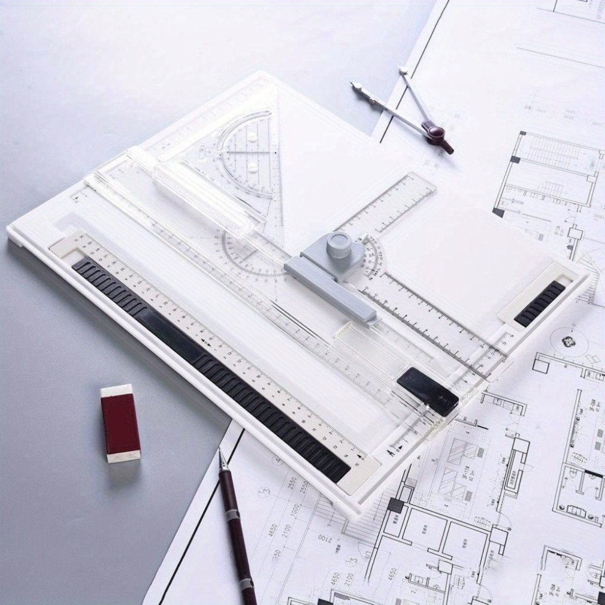 E-shop Professionelles Zeichenbrett Zeichenplatte Reißbrett A4 Kit Set Multifunktional für das Professionell Office Arbeiten Studenten