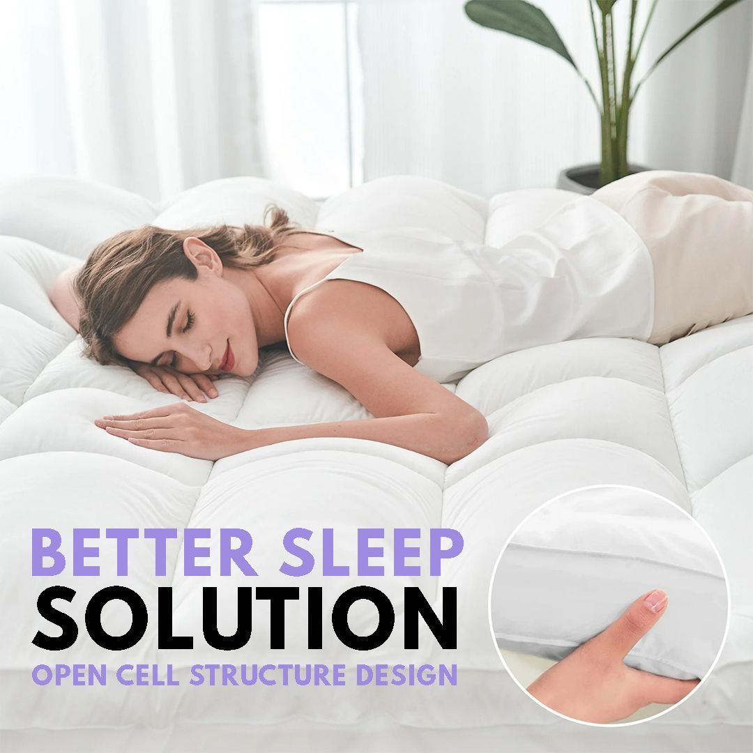 Luxury Mattress Topper, 10 CM / 4 Inch Deep, Fluffy & Thick Filling Machine Washable, All UK Size Available Single, Double, King, Super King & 4 Feet