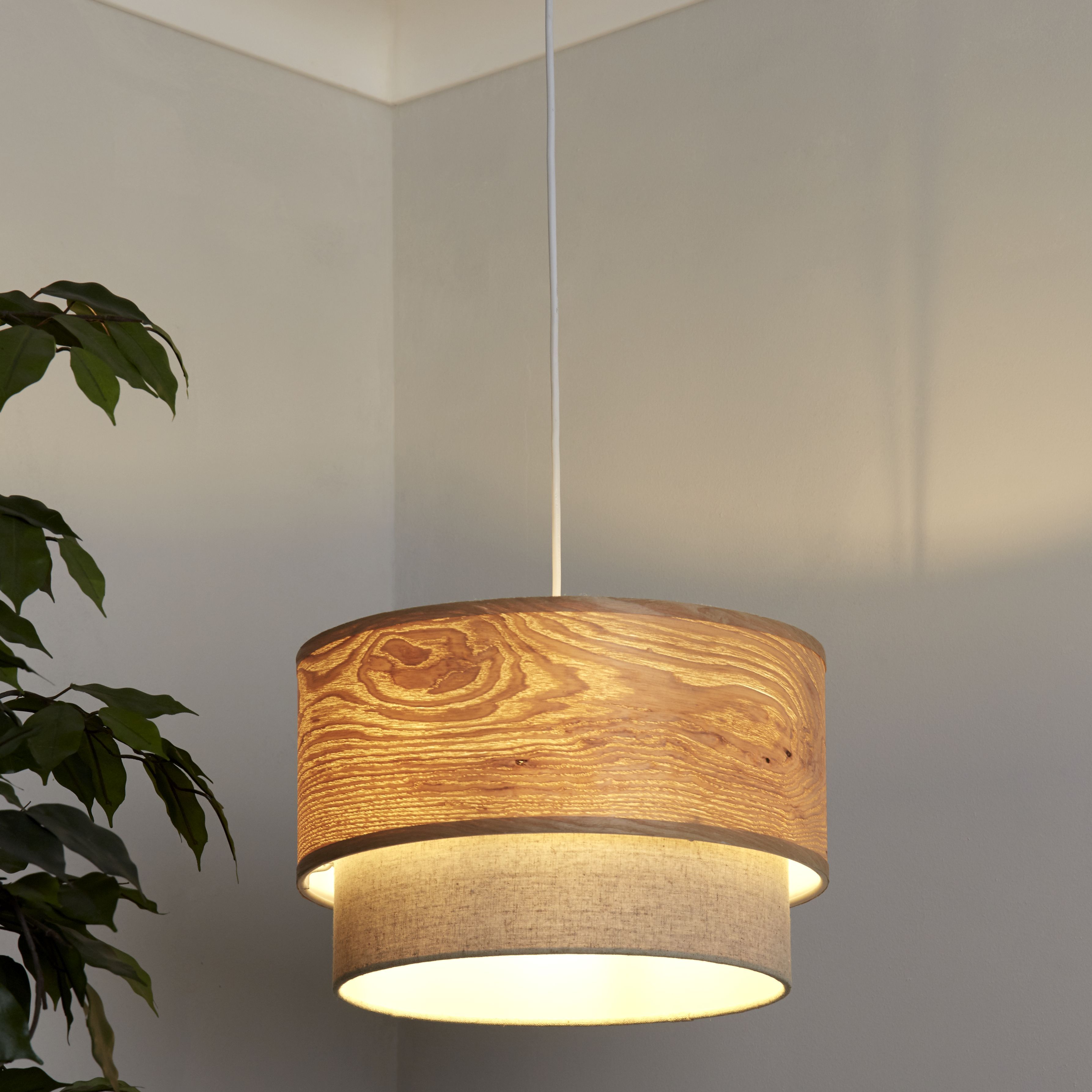Wood Effect Two Tier Easy Fit Shade Brown