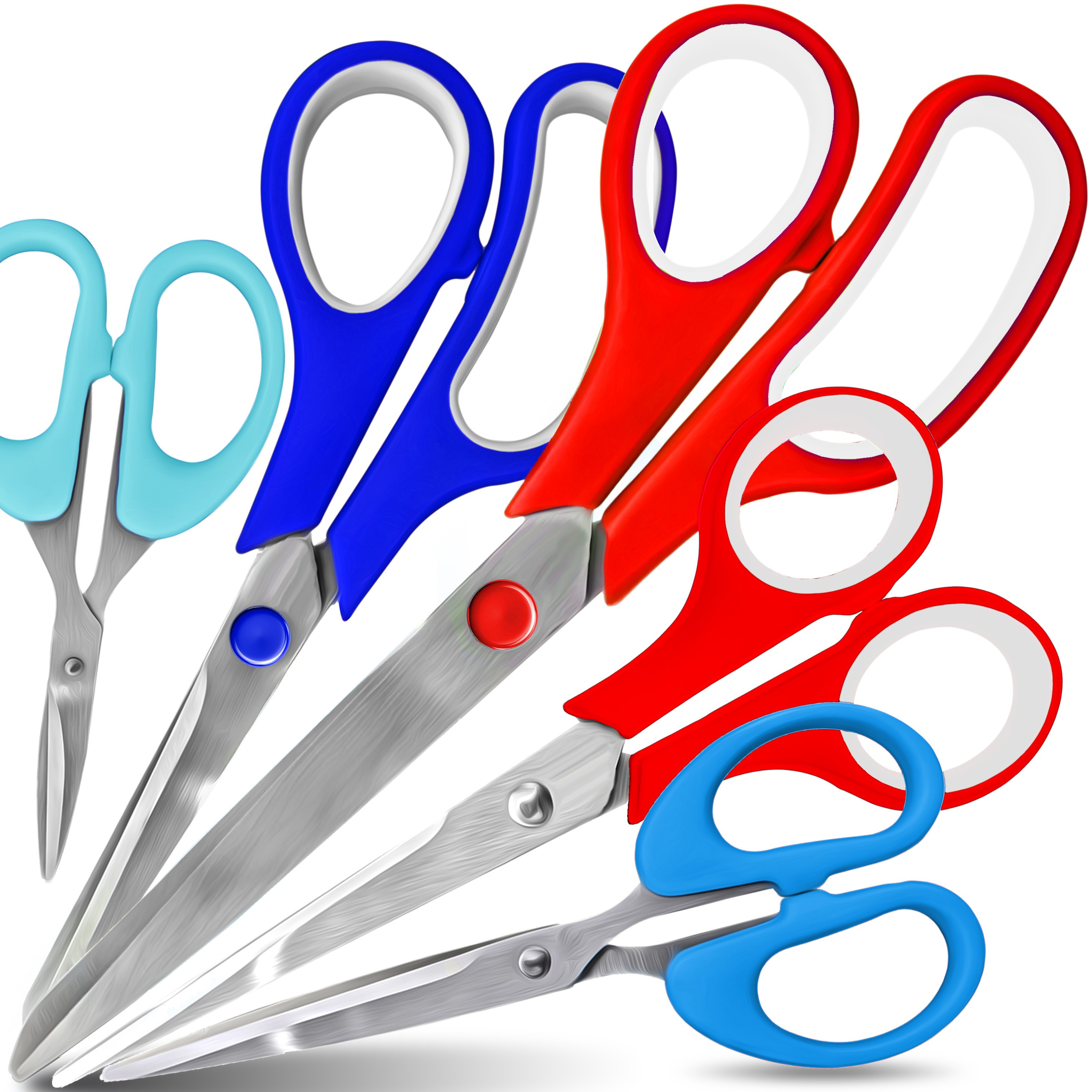 TEMU Retoo Dailypro Scissors Set, School Scissors, Scissors, Stainless Steel, Precision Blades, Ergonomic Handle, Fabric Scissors, Paper Scissors,