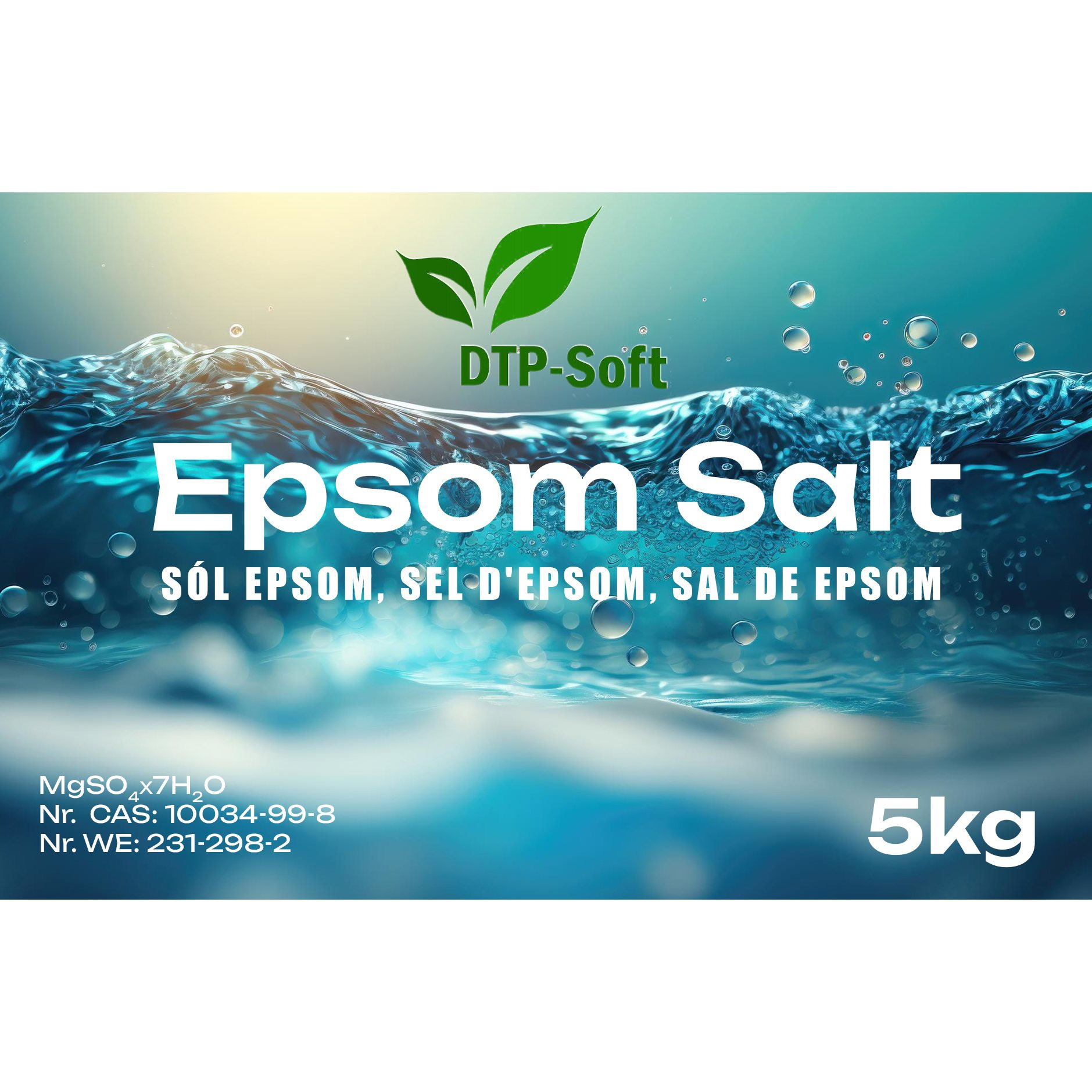 TEMU 5kg Magnesium Sulfate Salt Bucket, .5% Epsom Salt, 5