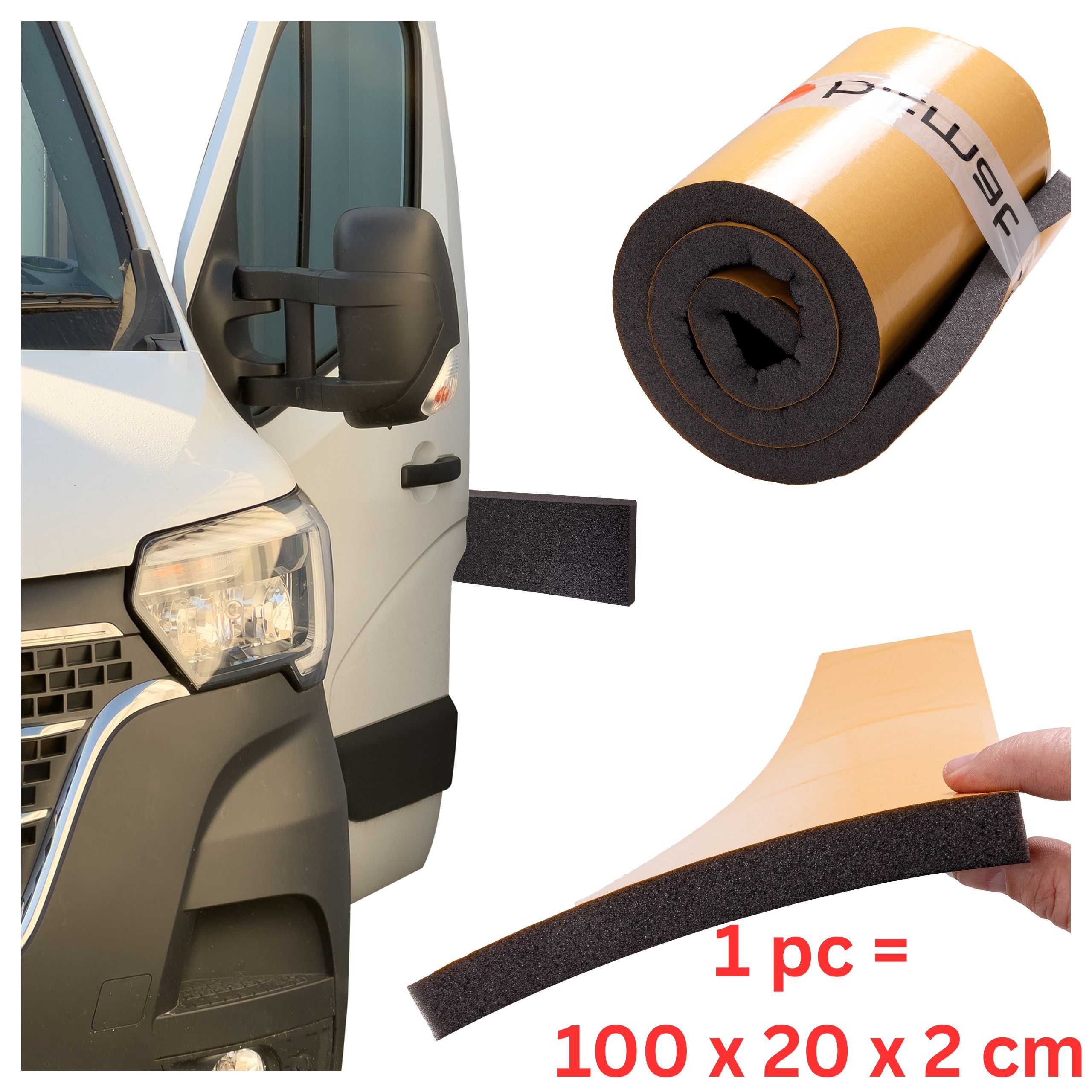 Protective Mat On Wall Parking Foam Protective Mat For Car Door Protection, 2 Cm X 20 Cm X 100 Cm Comfortable When In Tight Spaces.